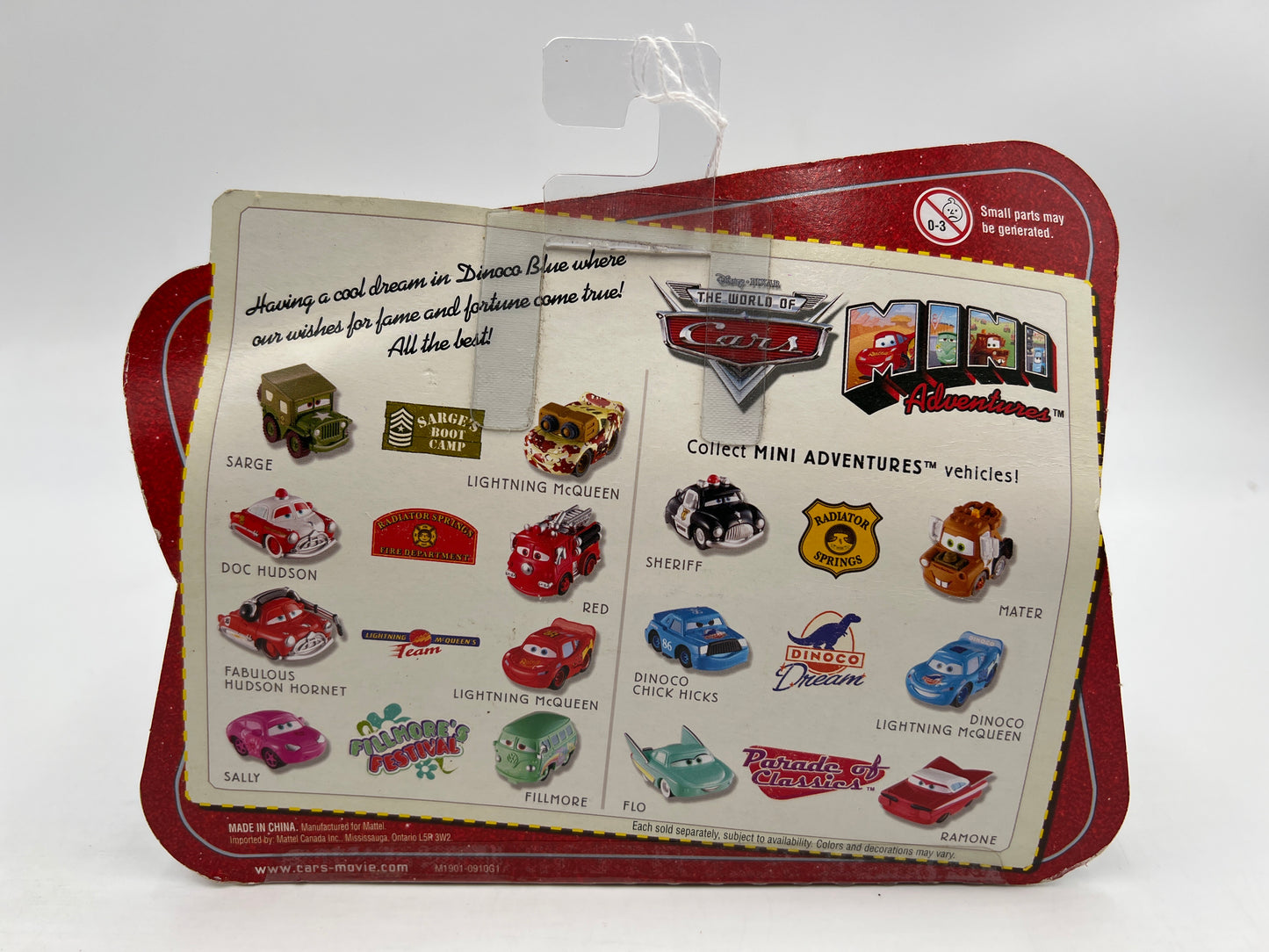 Disney Pixar The World Of Cars 2 Pack Mini Adventures Dinoco Dream Dinoco Chick Hicks & Lightning McQueen 142B