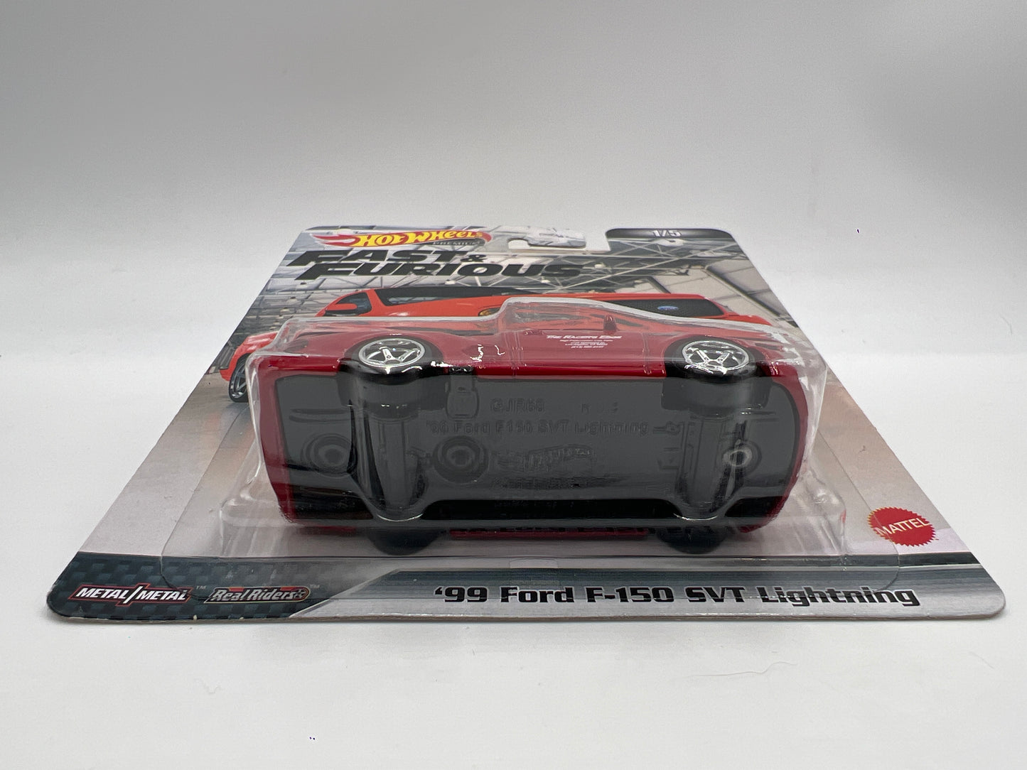 Hot Wheels Premium Fast & Furious Fast #1 99 Ford F-150 SVT Lightning Red W/Protector 1