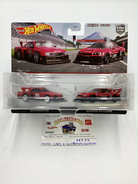 Hot Wheels Premium 2 pack Target Nissan Skyline Silhouette & LB-ER34 Super Silhouette Nissan Skyline