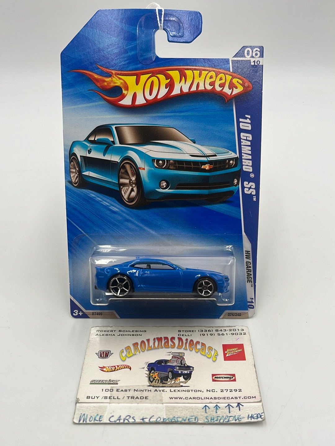 2010 Hot Wheels HW Garage ‘10 Camaro SS Walmart Exclusive Blue  74/240 7F