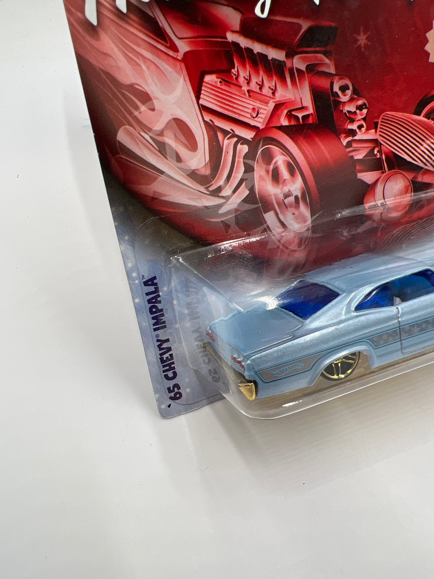 2009 Hot Wheels Holiday Hot Rods 65 Chevy Impala Light Blue 152A