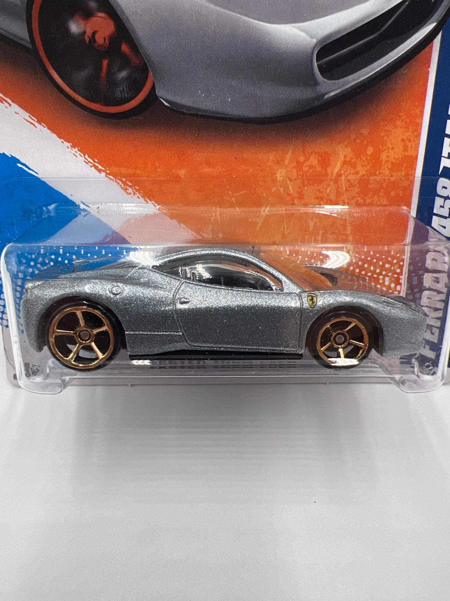 2011 Hot Wheels Faster Than Ever #146 Ferrari 458 Italia Metallic Silver W/Protector