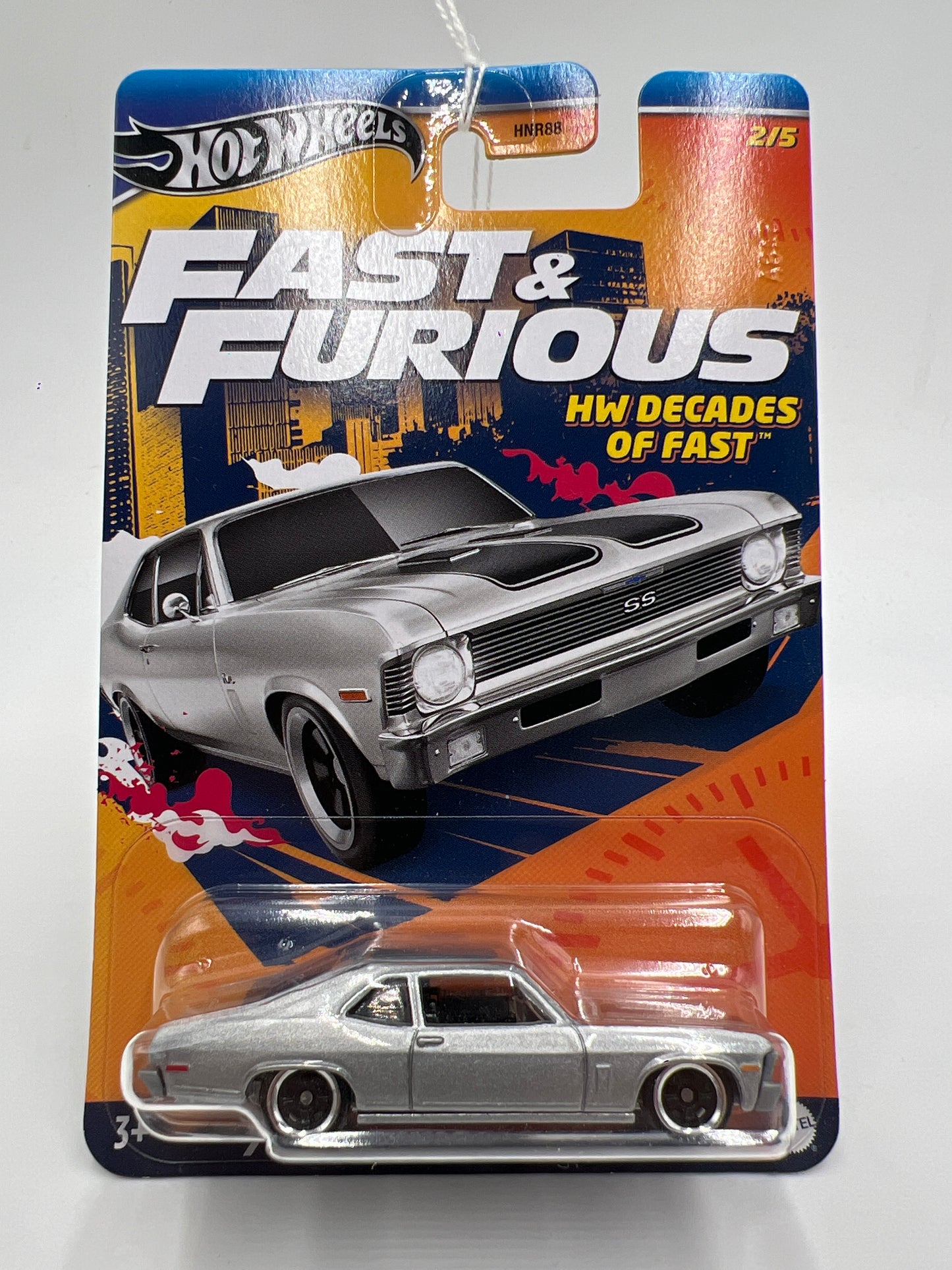 Hot Wheels Fast and Furious Decades of Fast #2 70 Chevrolet Nova SS Silver 71i