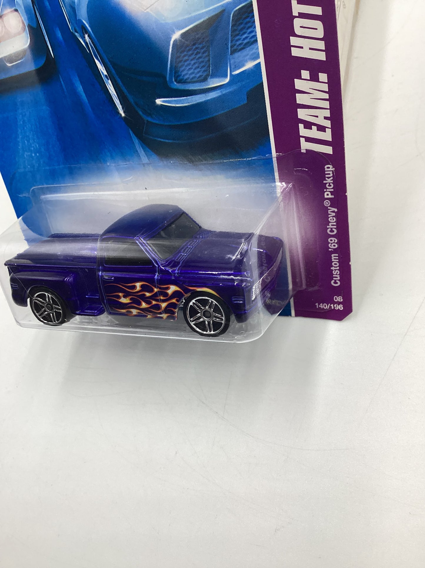 2008 Hot Wheels HW Team: Hot Trucks #140 Custom 69 Chevy Pickup Blue 10A