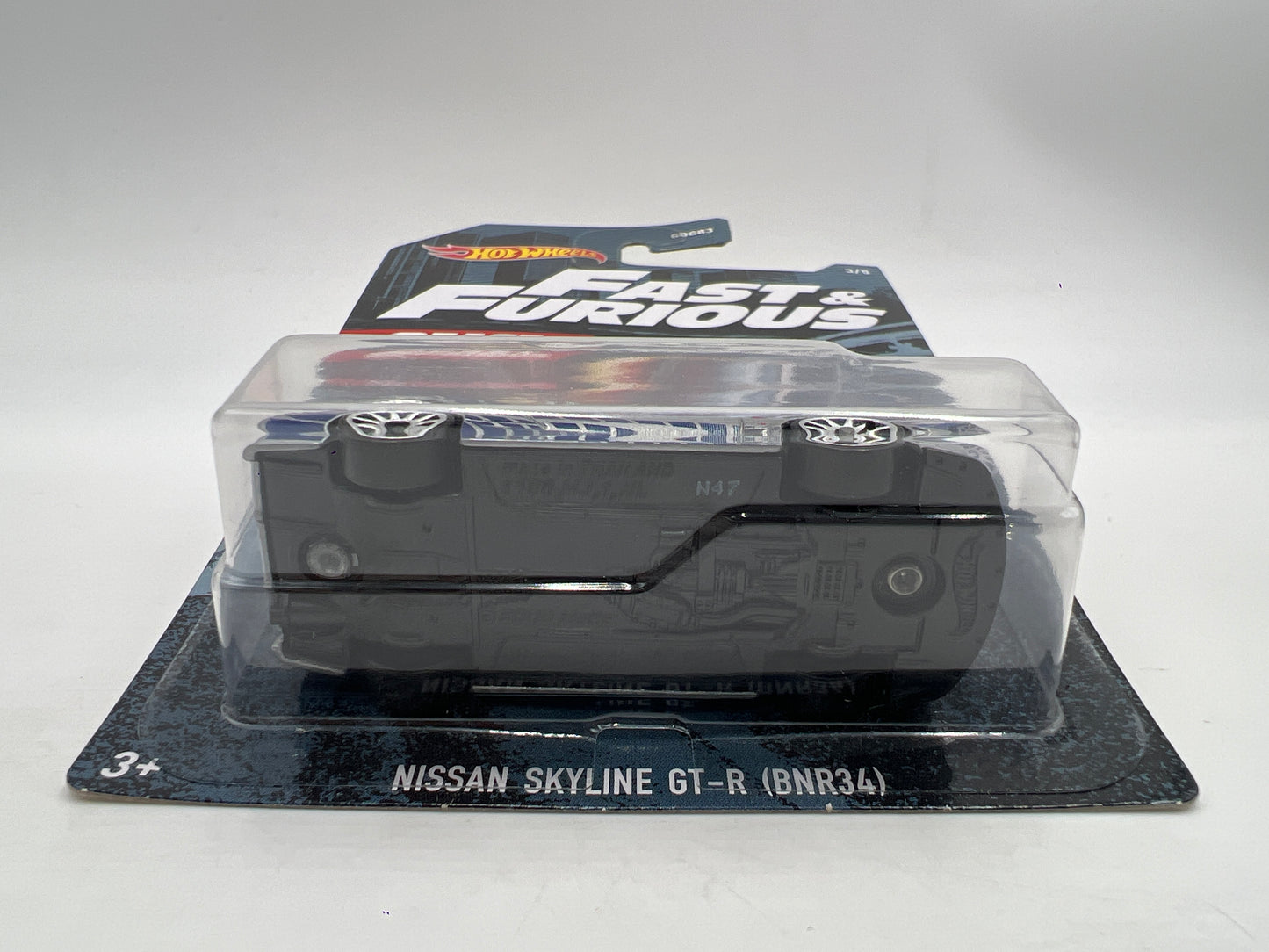 Hot Wheels Fast and Furious #3 Nissan Skyline GT-R BNR34 Silver W/Protector
