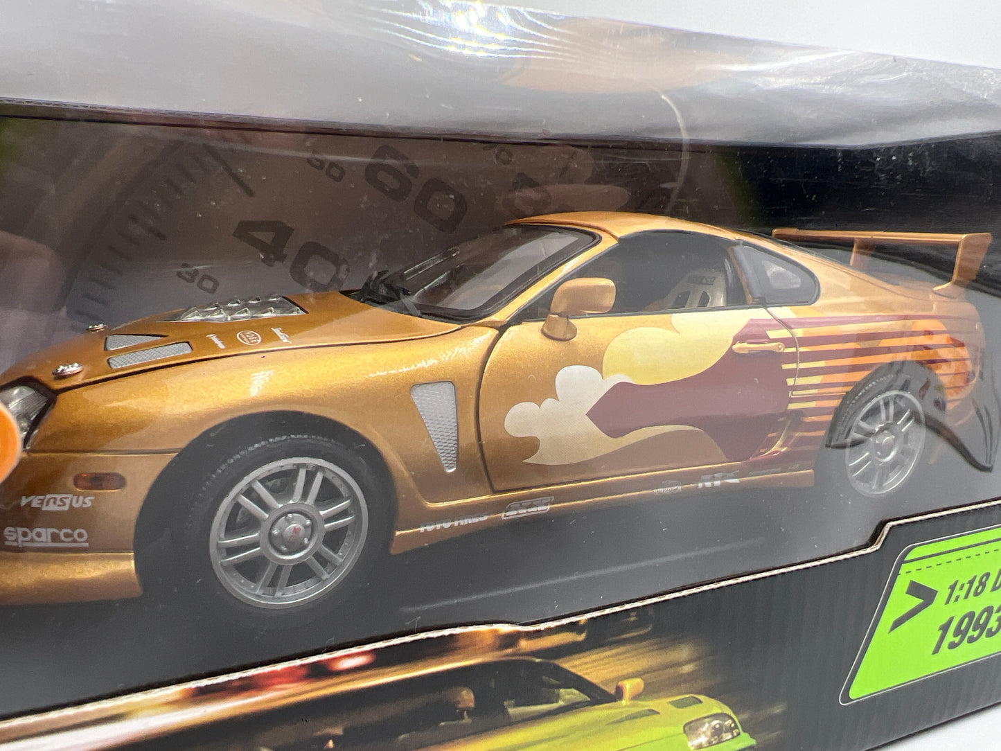 Racing Champions 1/18 Fast & Furious 1993 Toyota Supra Gold VHTF