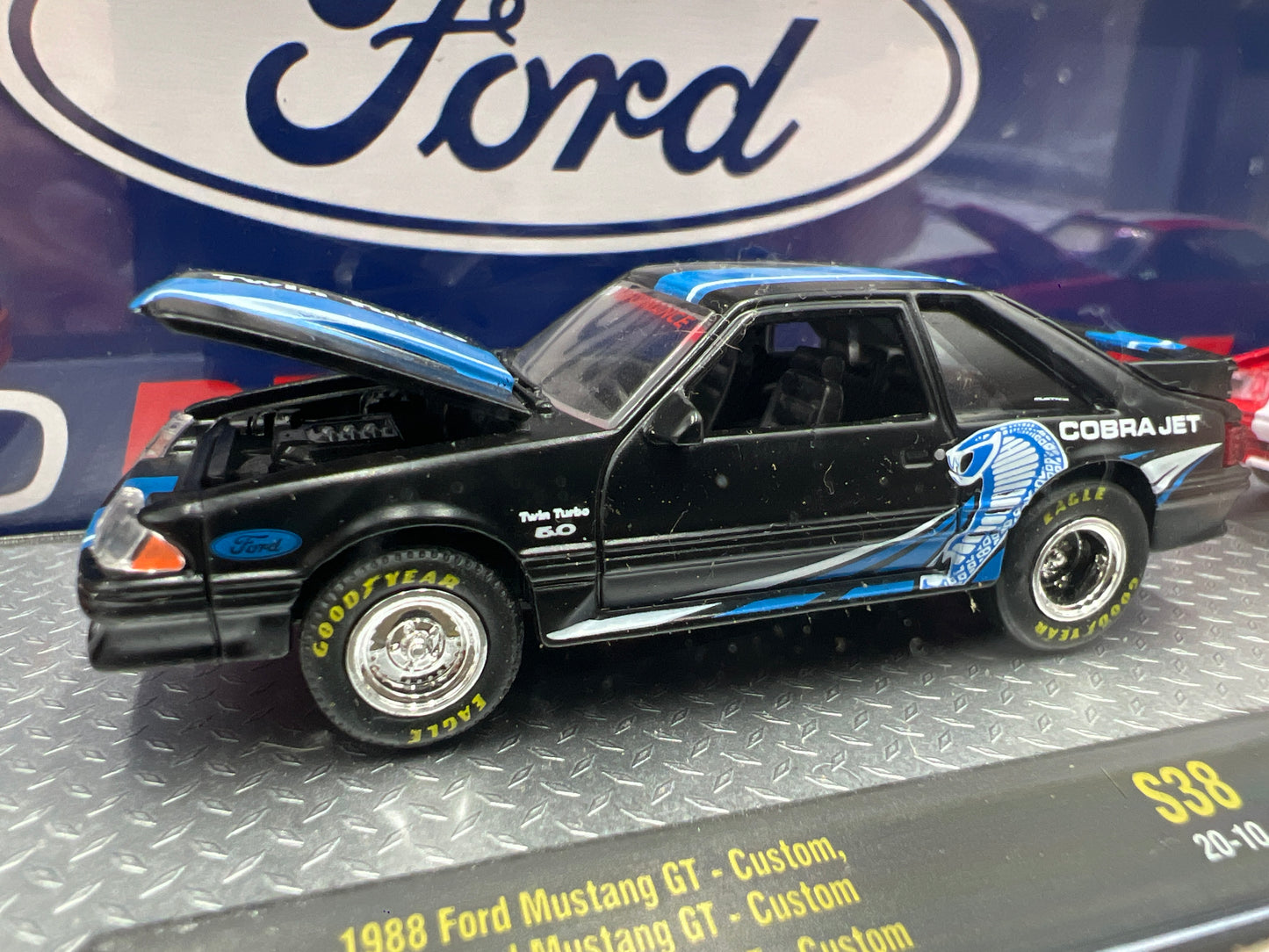 M2 Machines Walmart Exclusive Ford Performance 1988 & 1987 Ford Mustang GT Custom 3 Pack S38