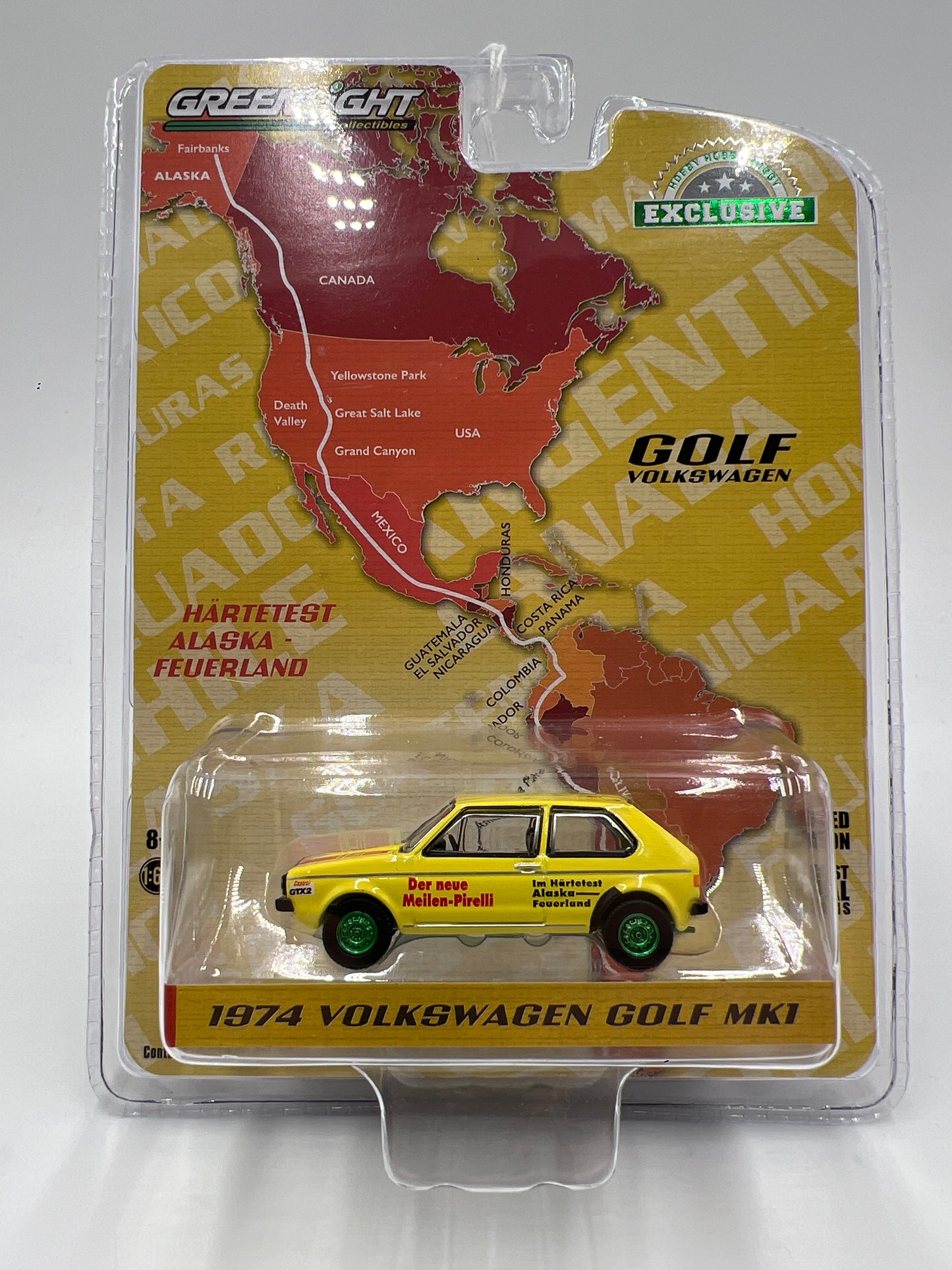 Greenlight Hobby Exclusive CHASE 1974 Volkswagen Golf MK1 Yellow