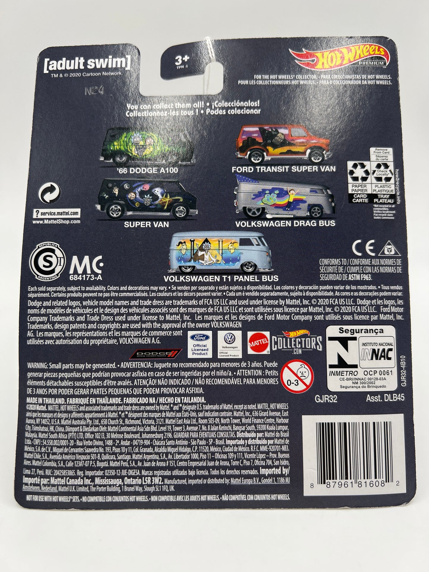 Hot Wheels Pop Culture Premium Rick And Morty #3 Super Van Black 269F