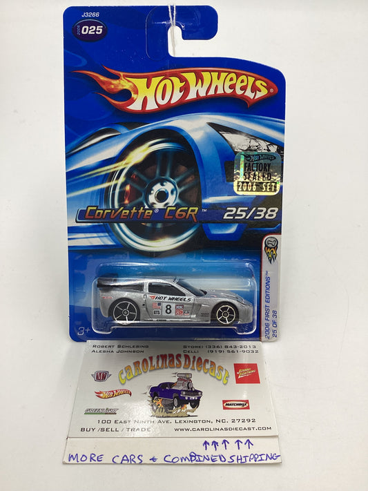 2006 Hot Wheels First Editions #25 Corvette C6R Silver Factory Sealed