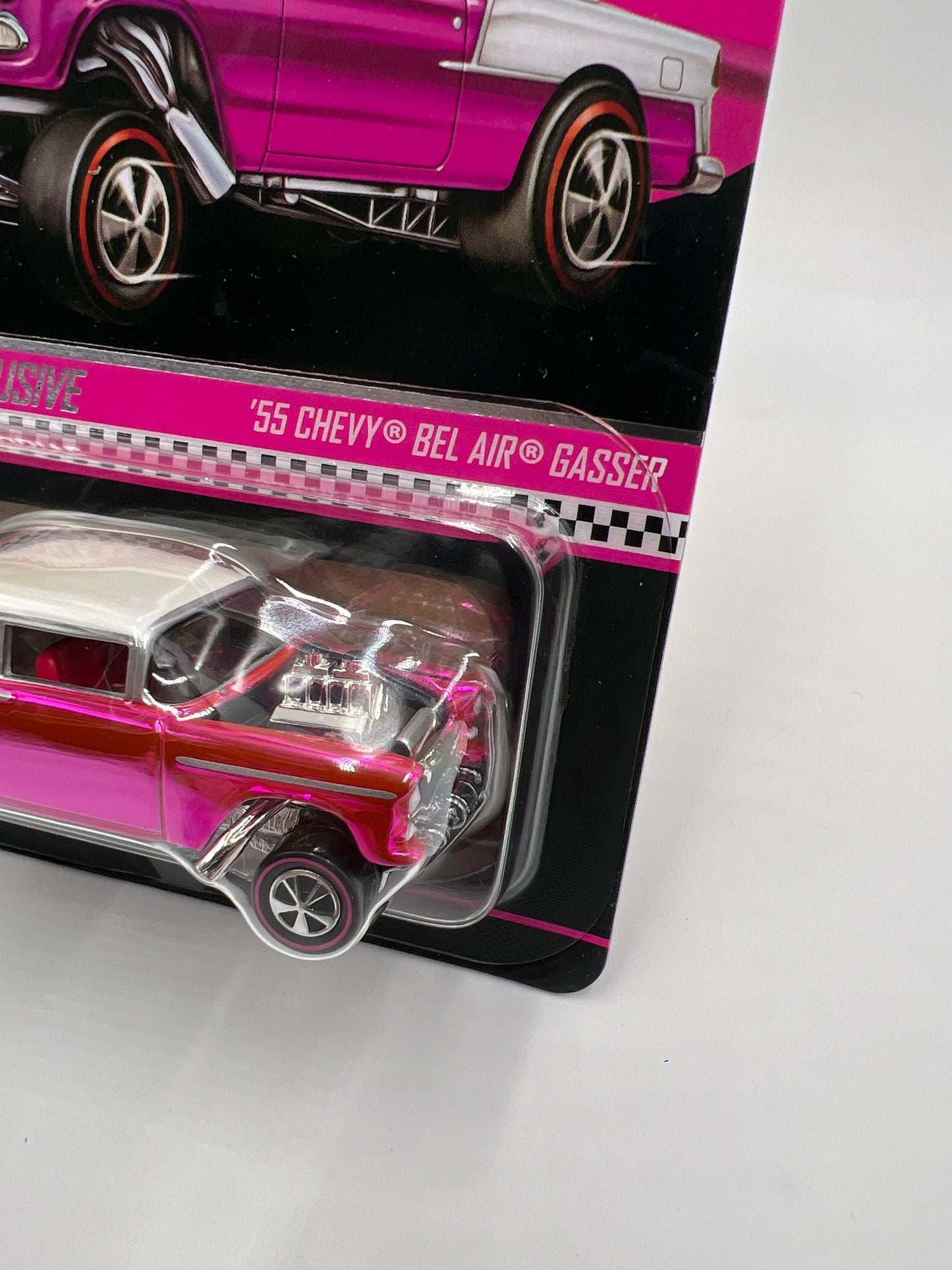 2025 Hot Wheels RLC Club Exclusive 55 Chevy Bel Air Gasser Pink W/Protector