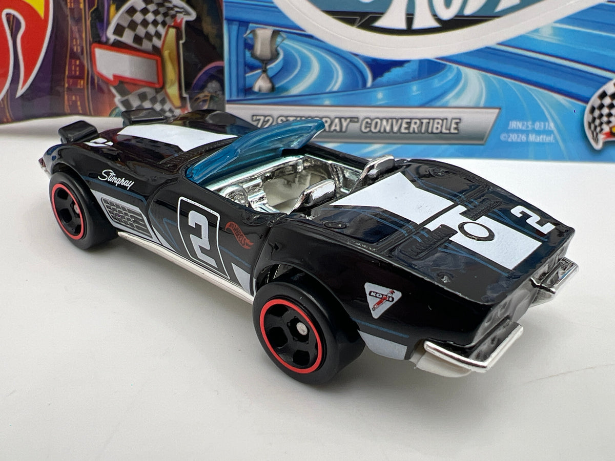 2027 Hot Wheels Mystery Models Series 1 #2 CHASE 72 Corvette Stingray Convertible Black