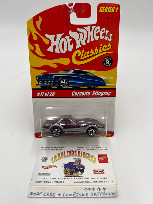 Hot Wheels Classics Series 1 #17 Corvette Stingray Purple