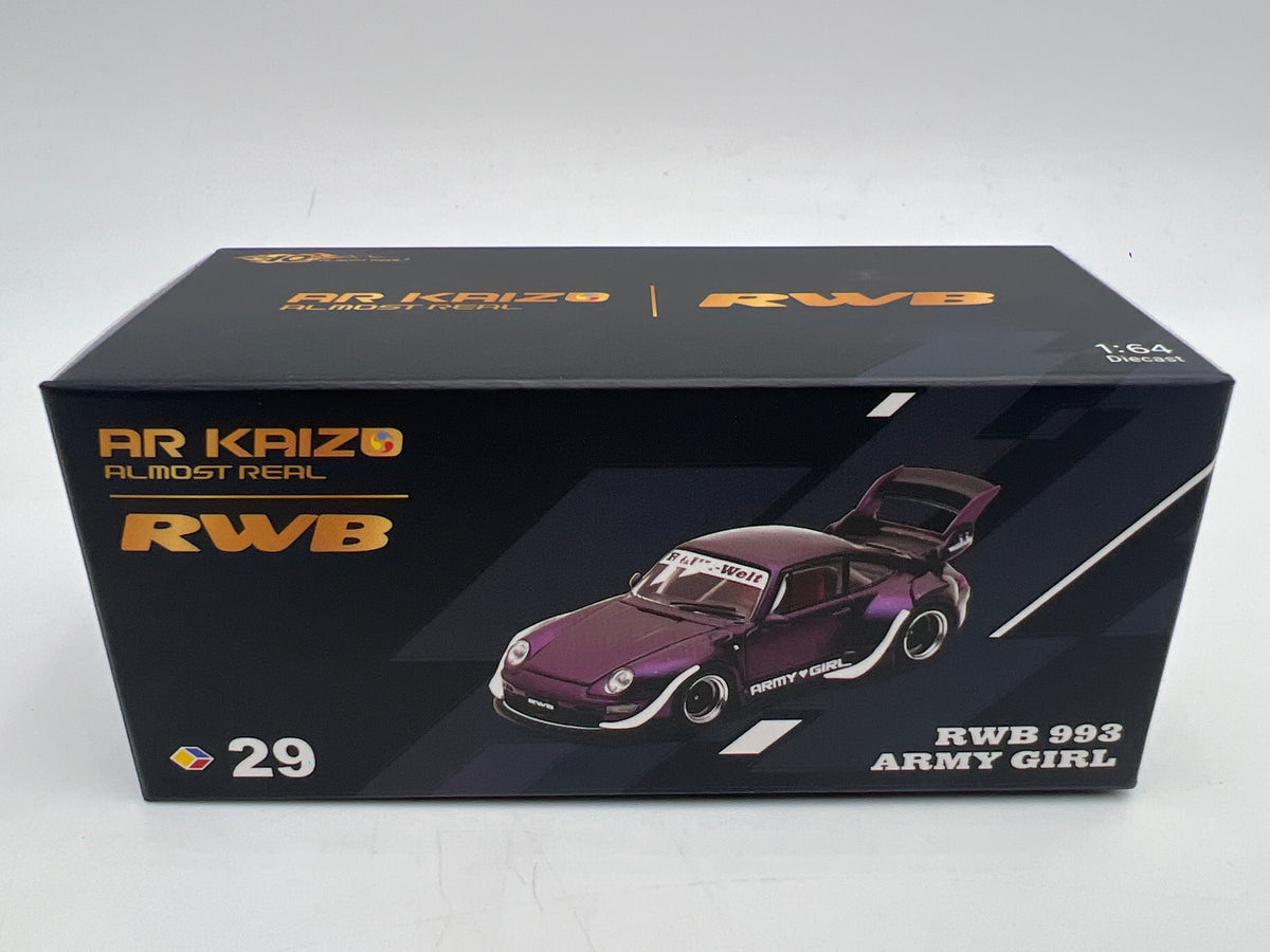 Almost Real Kaizo #29 CHASE Porsche RWB 993 Army Girl Purple Chrome
