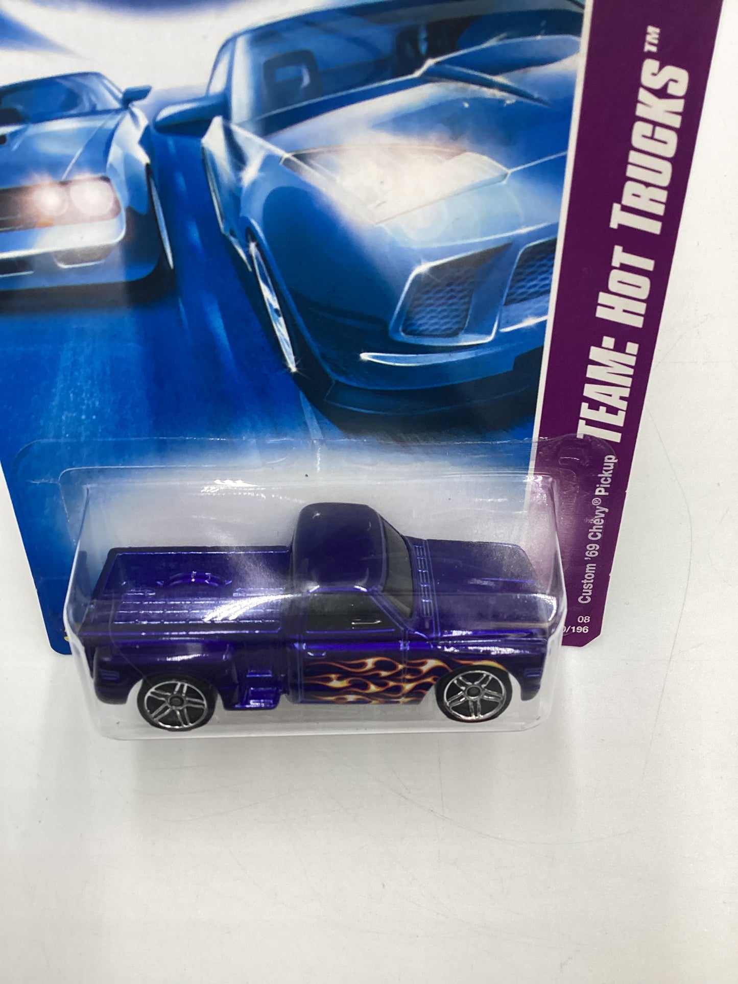 2008 Hot Wheels HW Team: Hot Trucks #140 Custom 69 Chevy Pickup Blue 10A