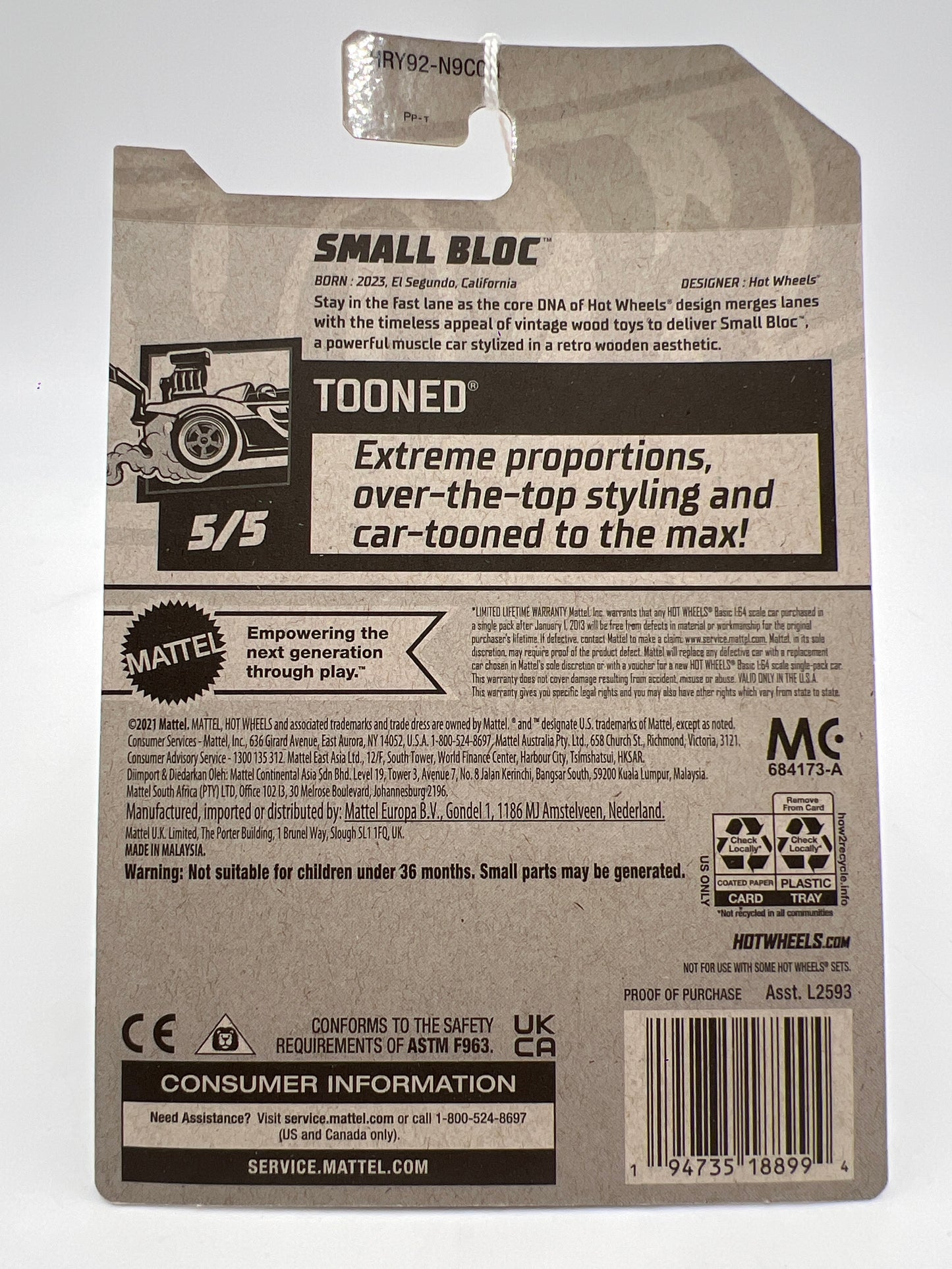 2024 Hot Wheels N Case #228 Tooned Small Bloc 115H