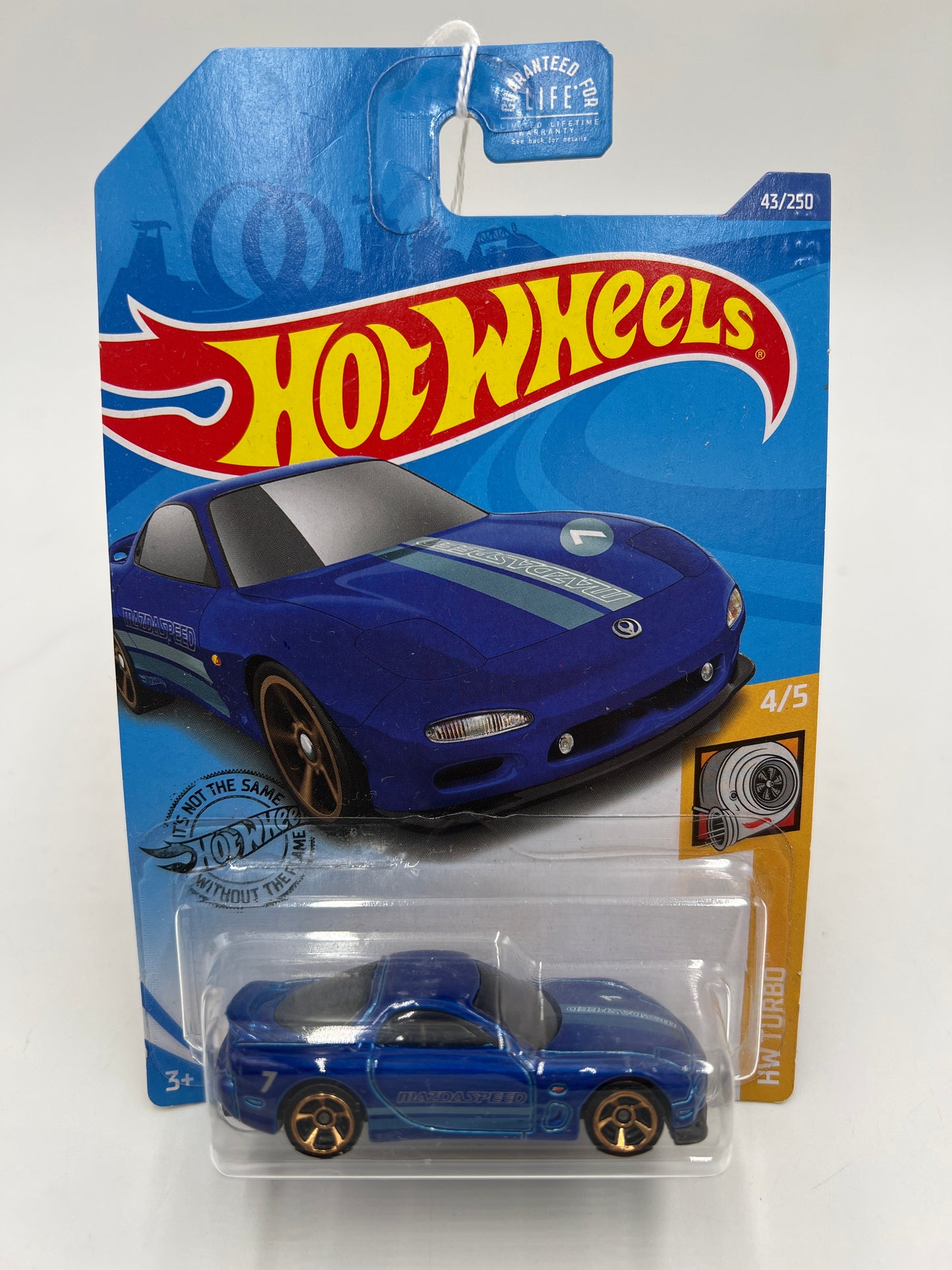 2020 Hot Wheels Turbo #43 95 Mazda RX-7 Blue 84E