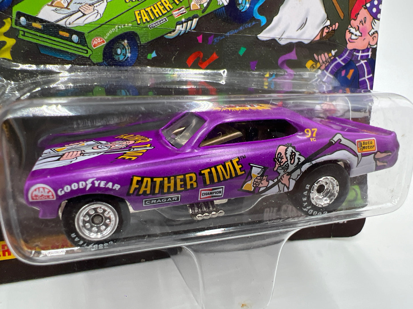 Johnny Lightning Dragsters New Year 98 #11611 Father Time Purple 186C