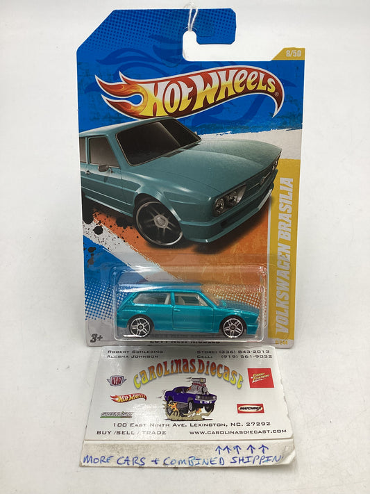 2011 Hot Wheels #8 Blue Volkswagen Brasilia