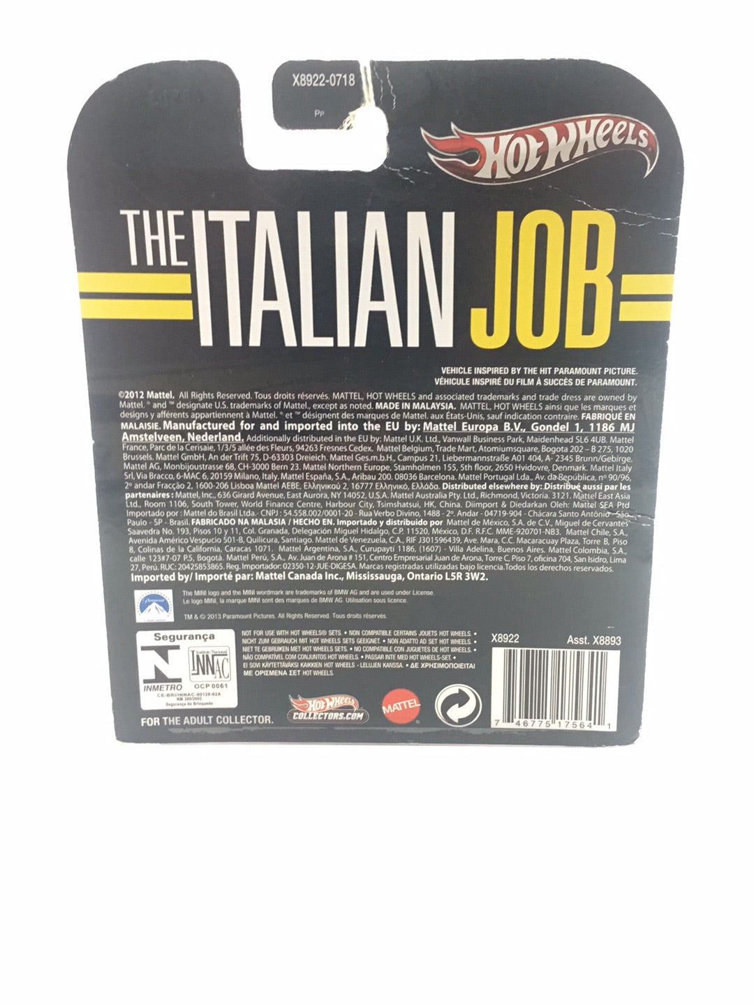 Hot wheels retro entertainment The Italian Job Morris Mini