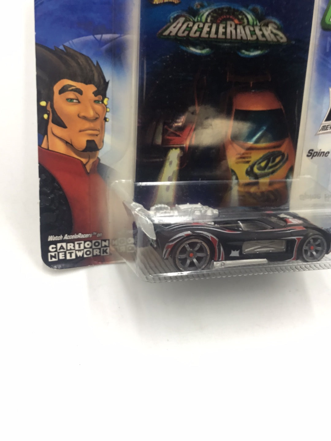 Hot wheels Acceleracers Metal Maniacs Spine Buster 7 of 9 CM6 Wheels Grey variant (Bad card)