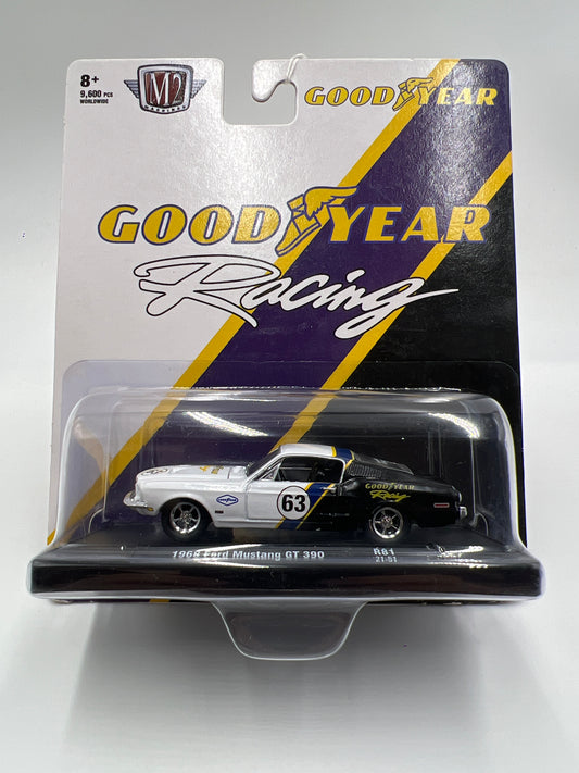 M2 Machines Auto-Drivers 1968 Ford Mustang GT 390 Goodyear Racing R81 189D
