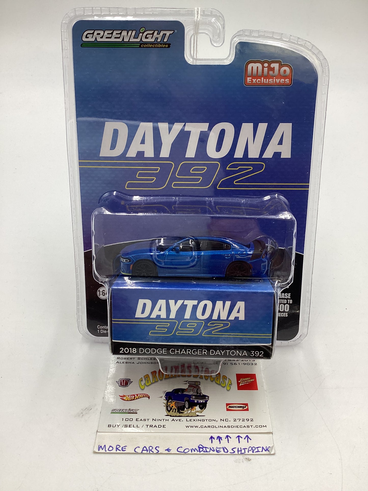 Greenlight GL Mijo Exclusives 1/3300 Dodge Charger Daytona 392 Blue 181A