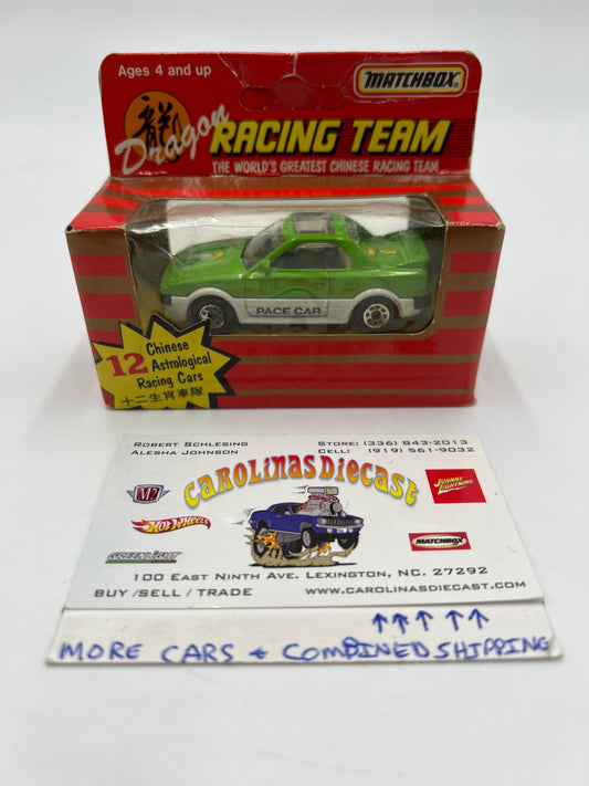 Matchbox Dragon Racing Team Unpunched Toyota MR2 #7 Snake Green (Cracked Blister)