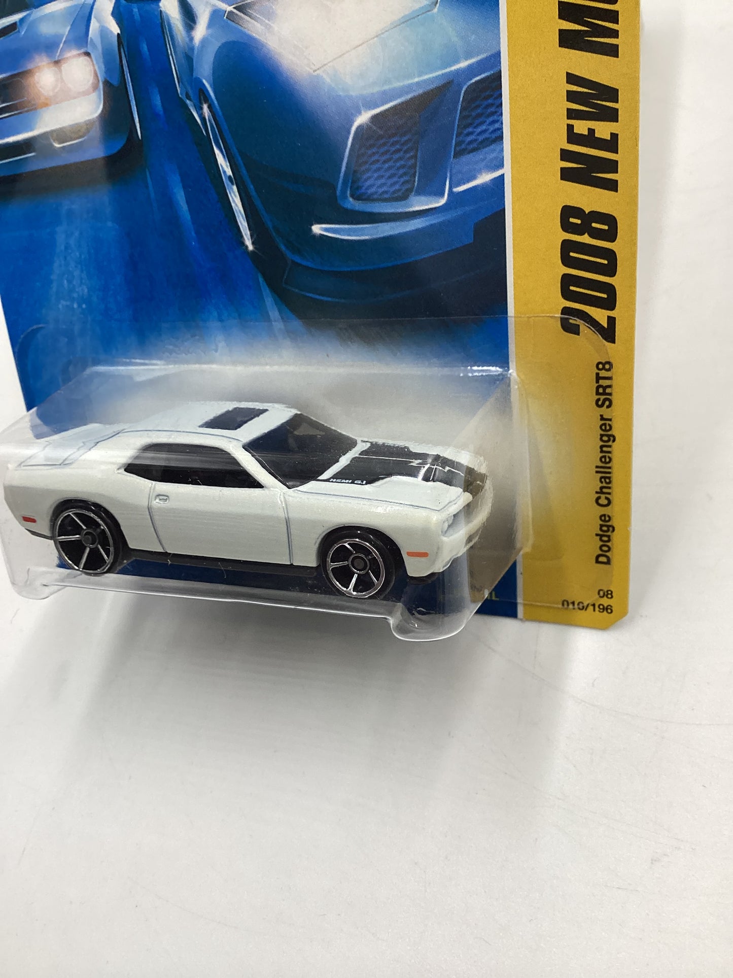 2008 Hot Wheels New Models #16 Dodge Challenger SRT8 White 50B