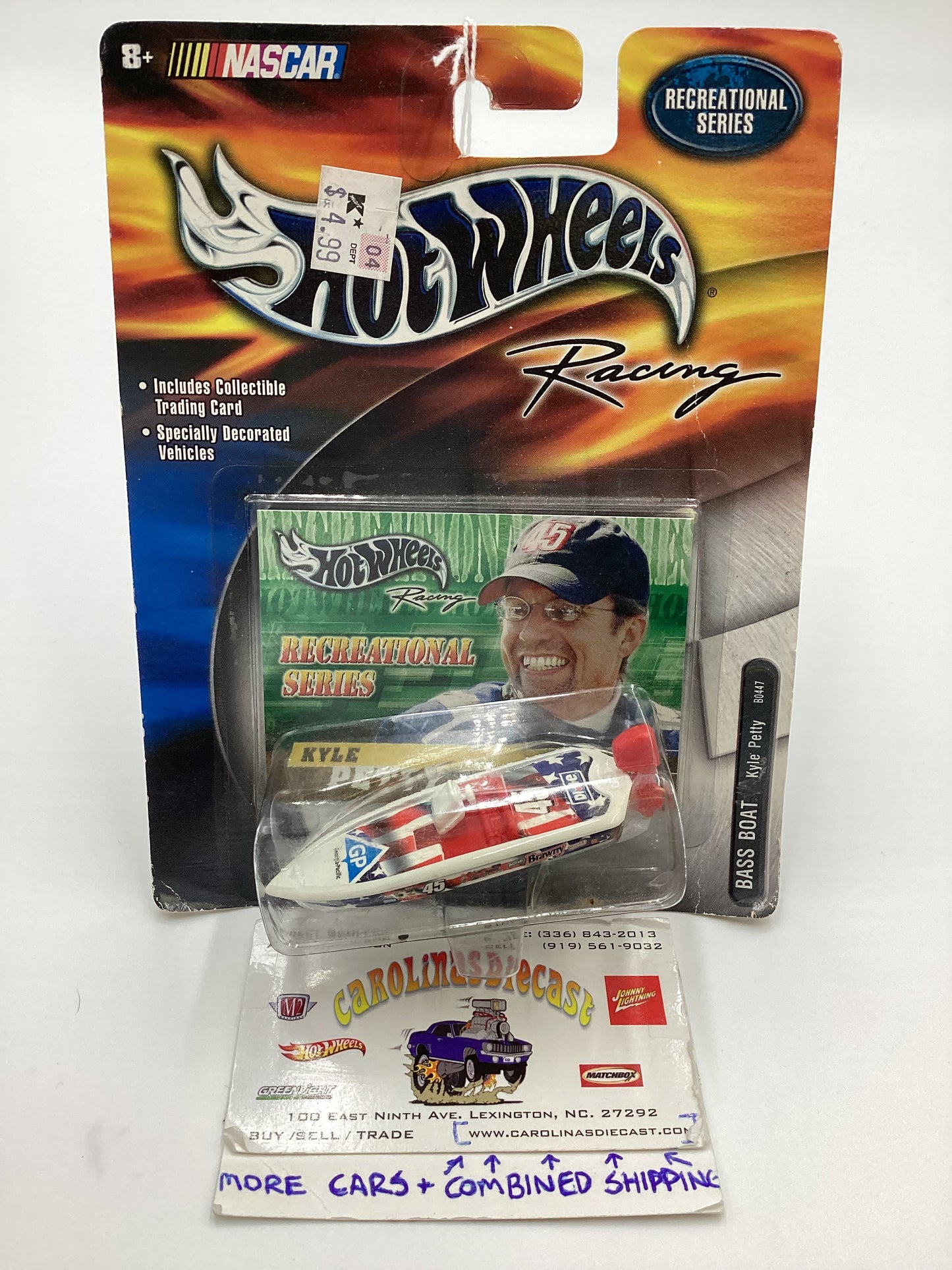 Hot Wheels Racing Recreational Series Bass Boat Kyle Petty