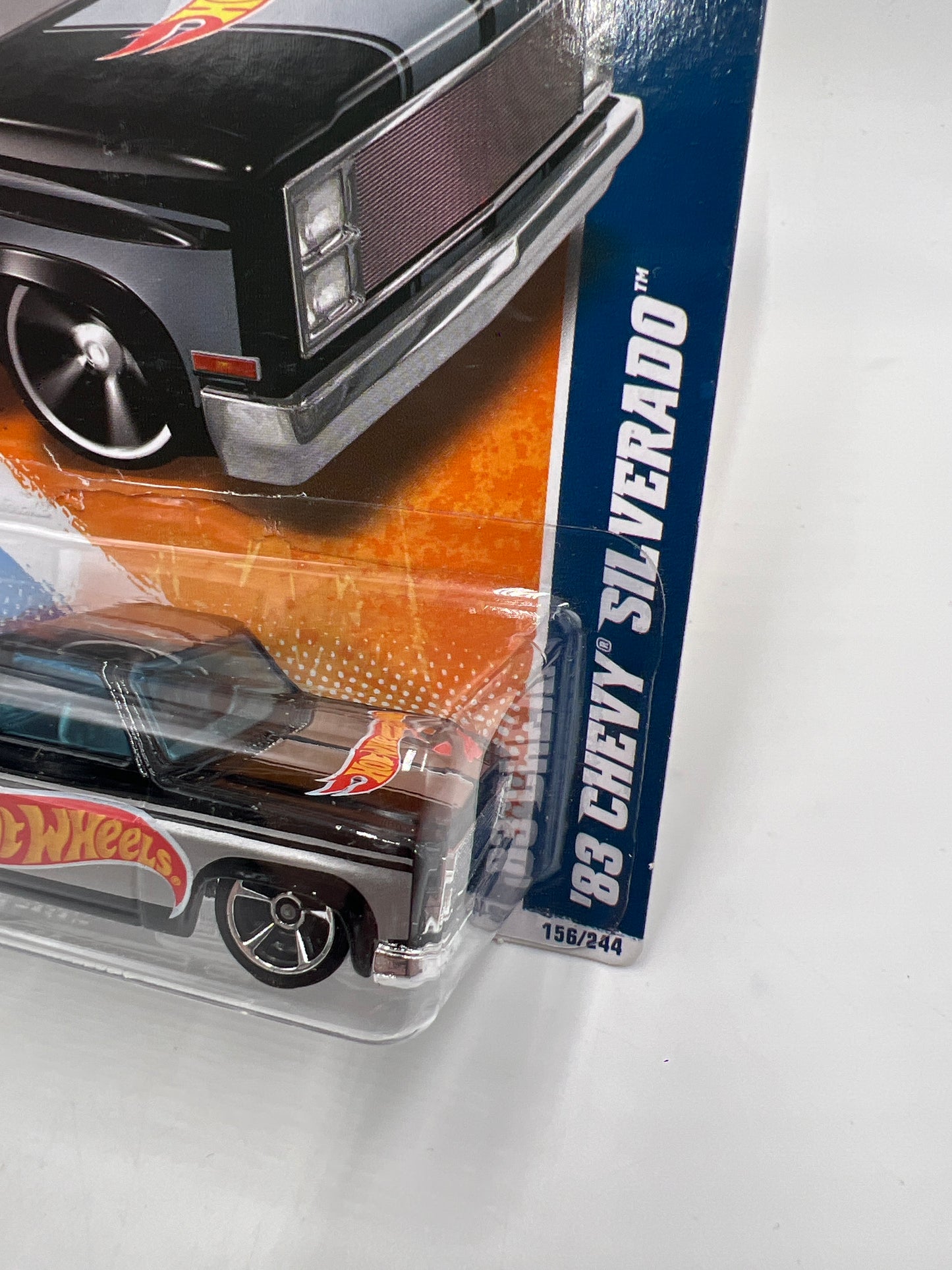 2011 Hot Wheels Walmart Exclusive #156 83 Chevy Silverado Black W/Protector