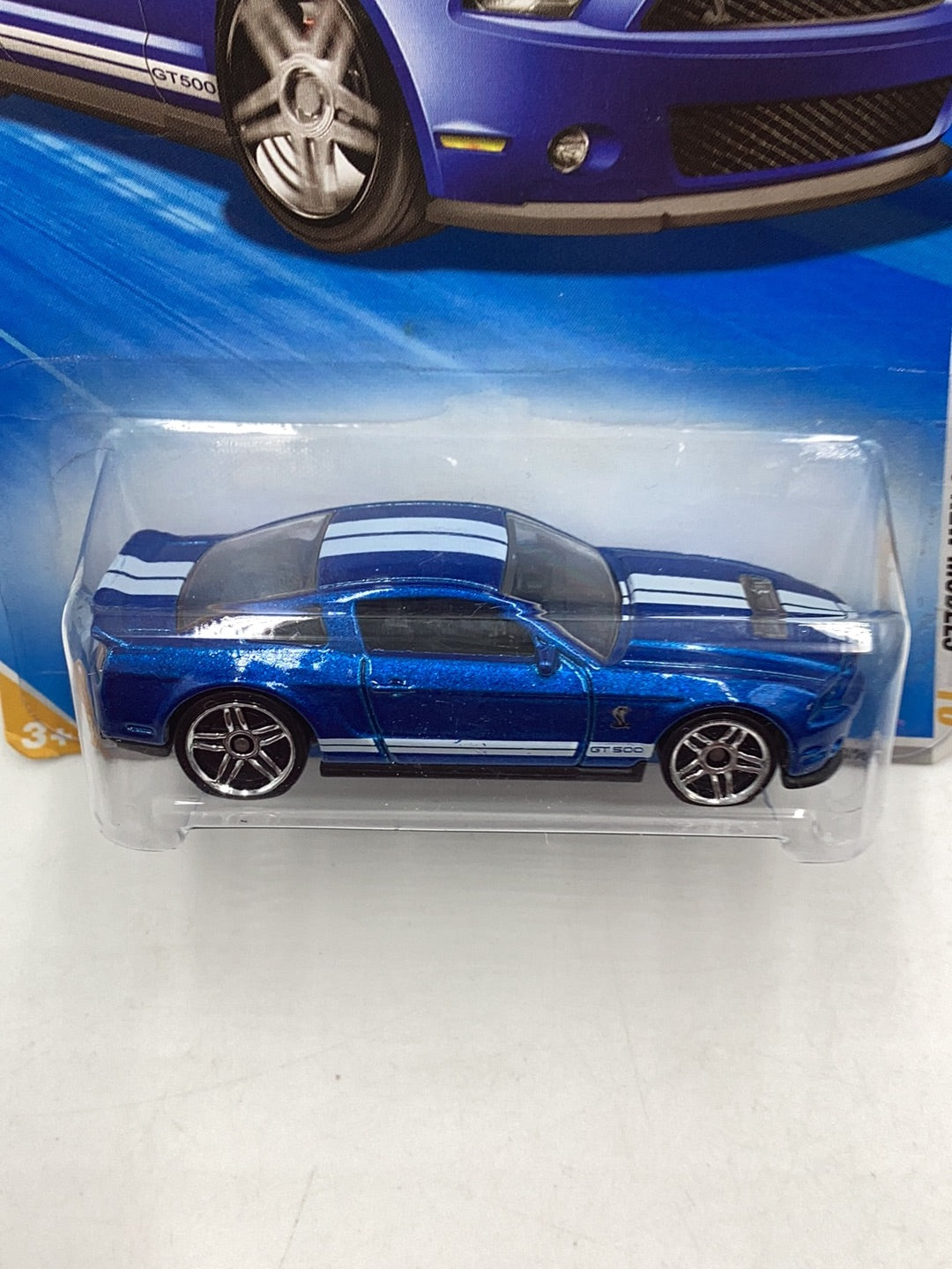 2010 Hot wheels #9 10 Ford Shelby GT500 Blue 22E