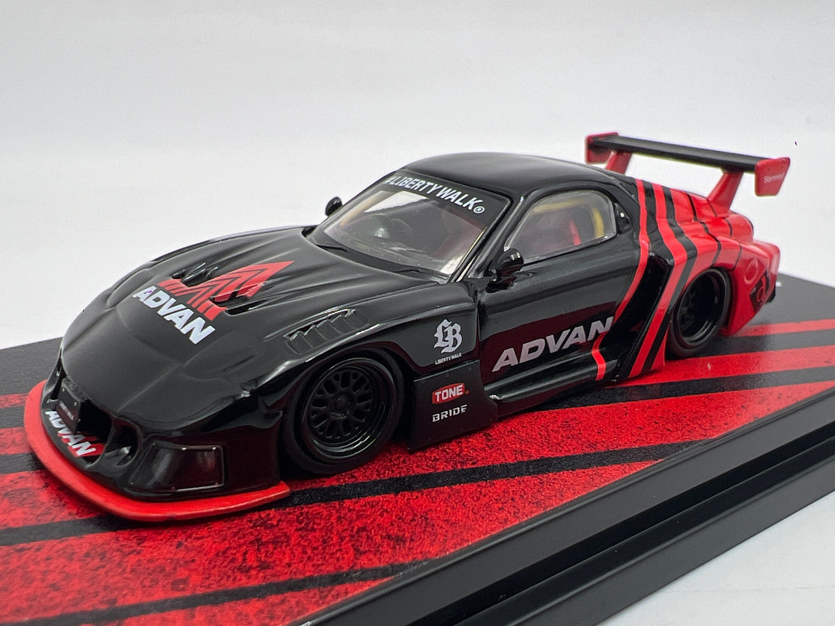 Inno64 1:64 LBWK Mazda FD3S RX-7 LB-Super Silhouette Advan Black/Red