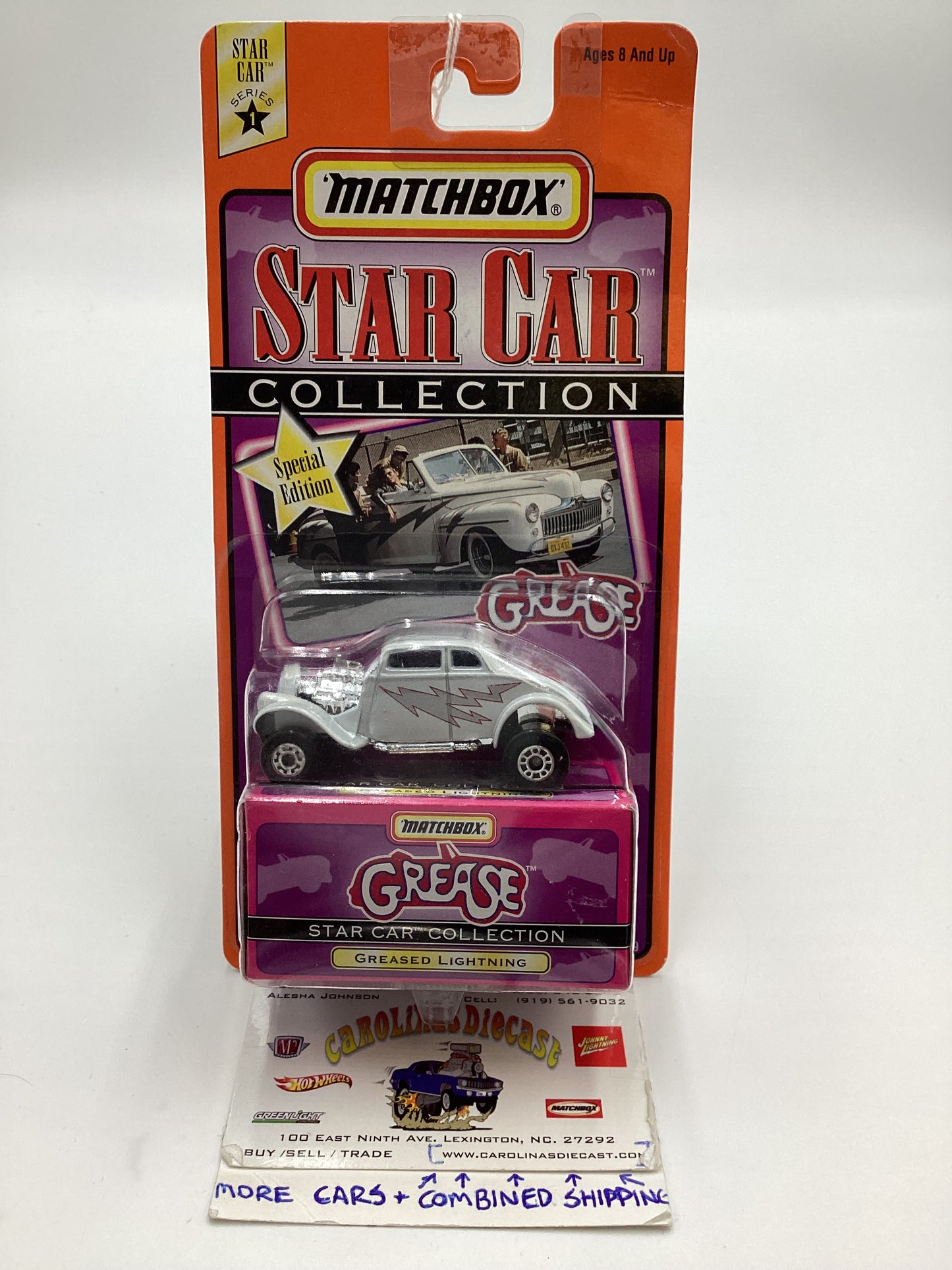 1997 Matchbox Star Car Collection Grease Greased Lightning White 208H