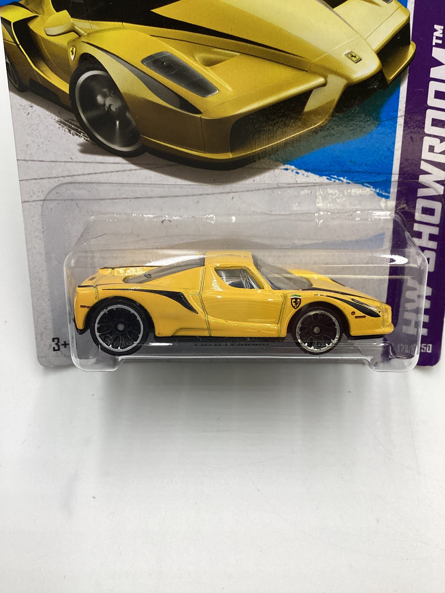 2013 Hot Wheels #178 Enzo Ferrari Yellow SR