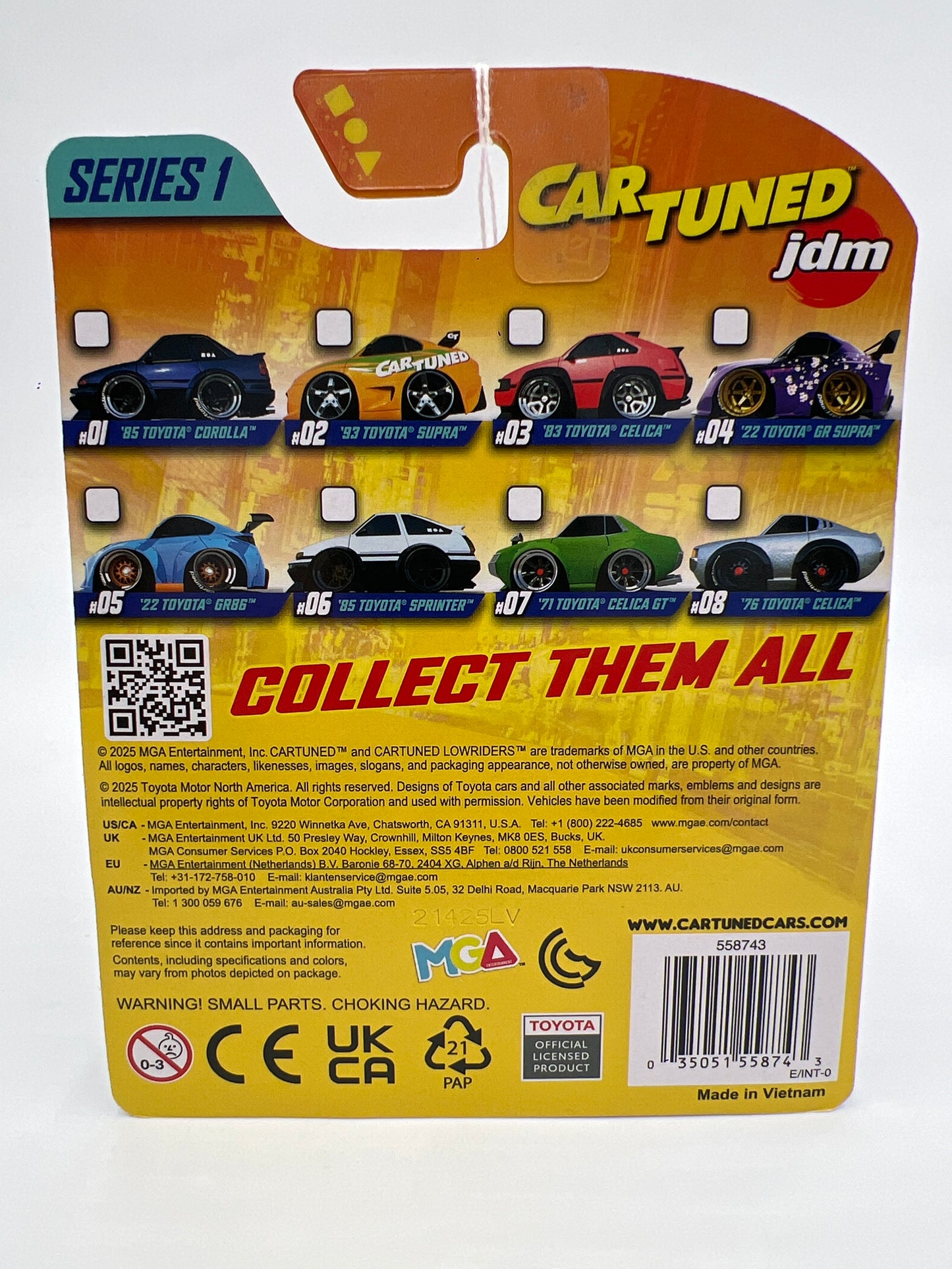 2025 MGA Car Tuned JDM Series 1 #1 85 Toyota Corolla Blue 180A