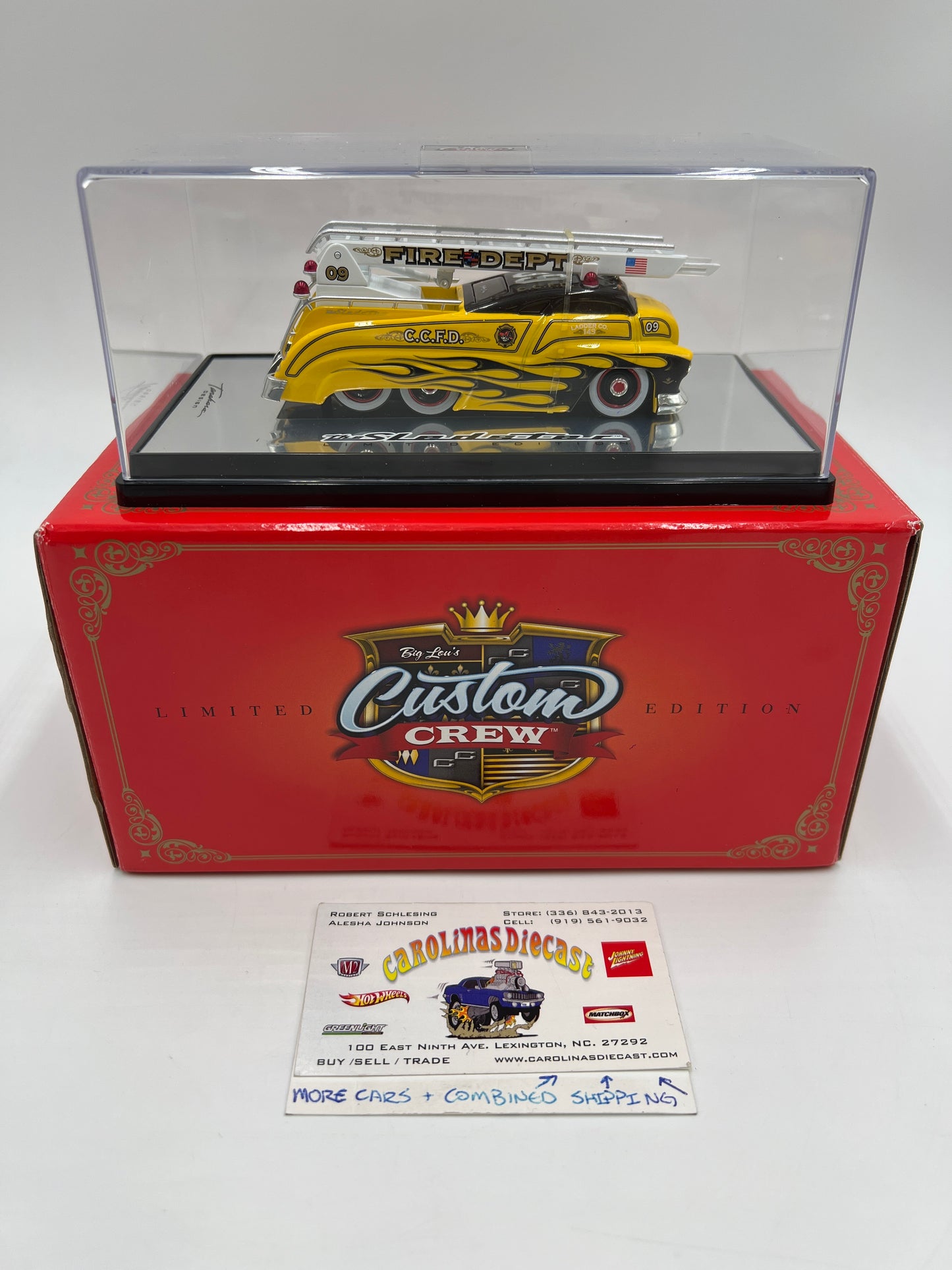 Big Lous Custom Crew 1/64 CHASE 174/252 The Sledster Engine Co 143 Yellow W/Box VHTF
