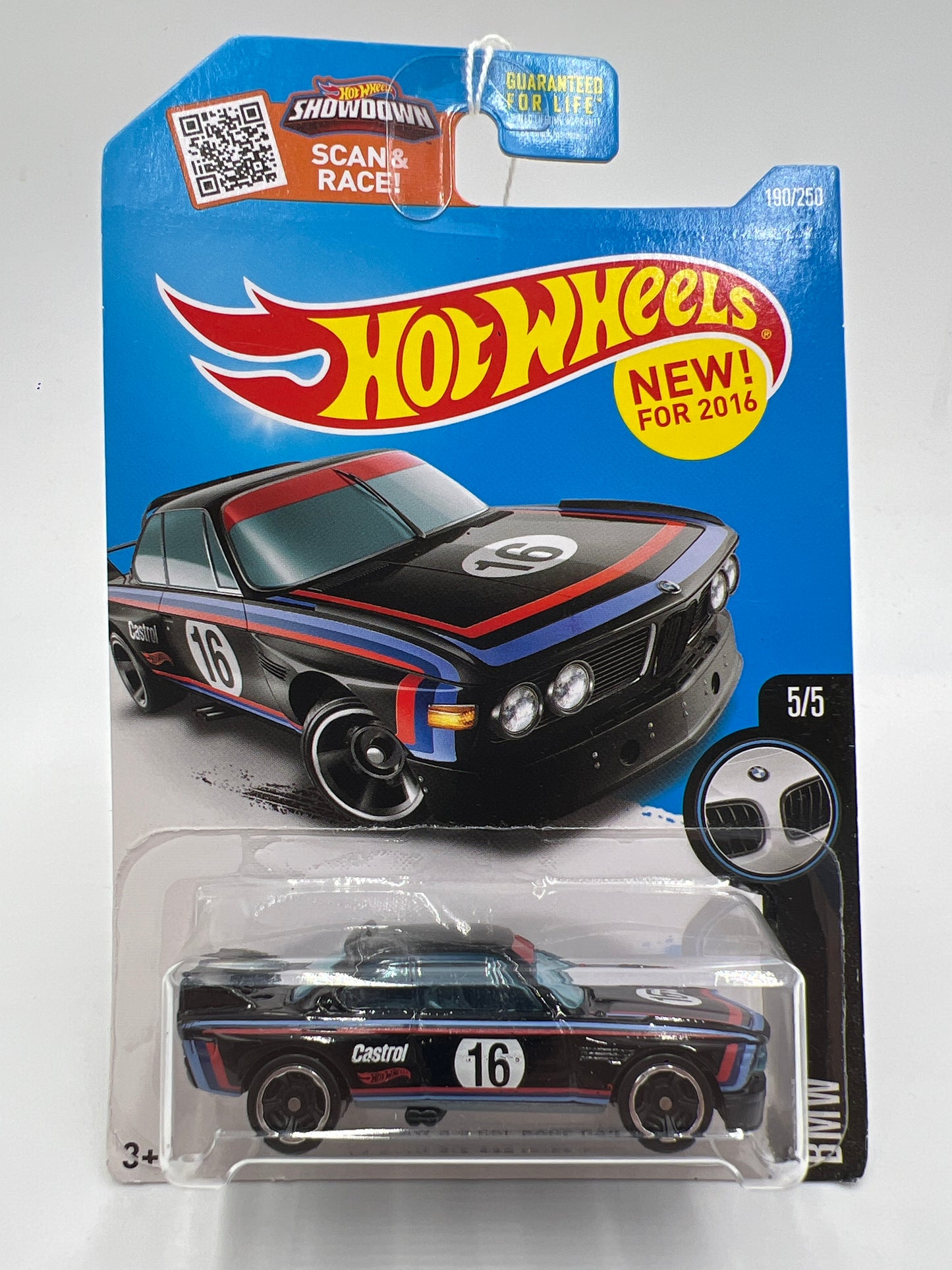 2016 Hot Wheels BMW #190 73 BMW 3.0 CSL Race Car Black