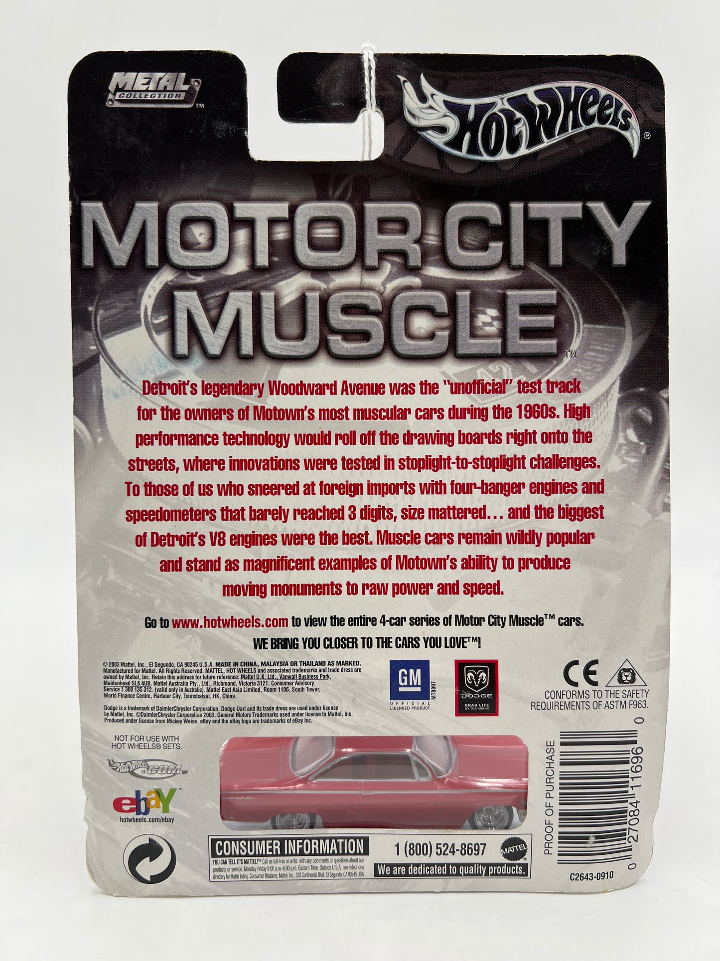 Hot Wheels Premium Motor City Muscle #4 62 Chevy Red 245E