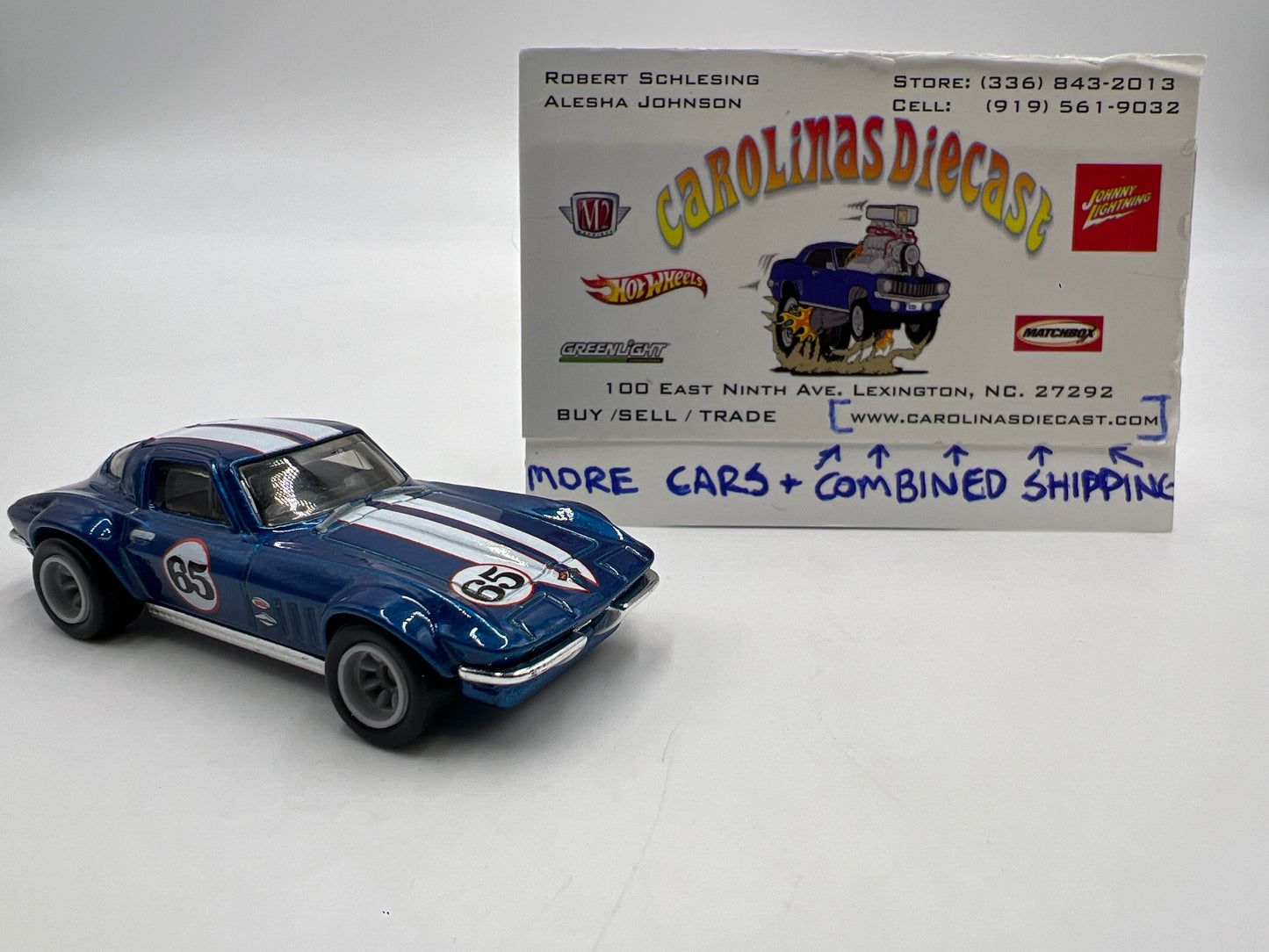 Hot Wheels Team Transport Premium Custom Corvette Stingray Blue Loose