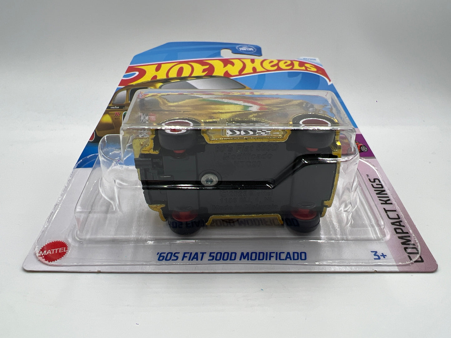 2024 Hot Wheels Super Treasure Hunt #117 60s Fiat 500D Modificado Gold W/Protector
