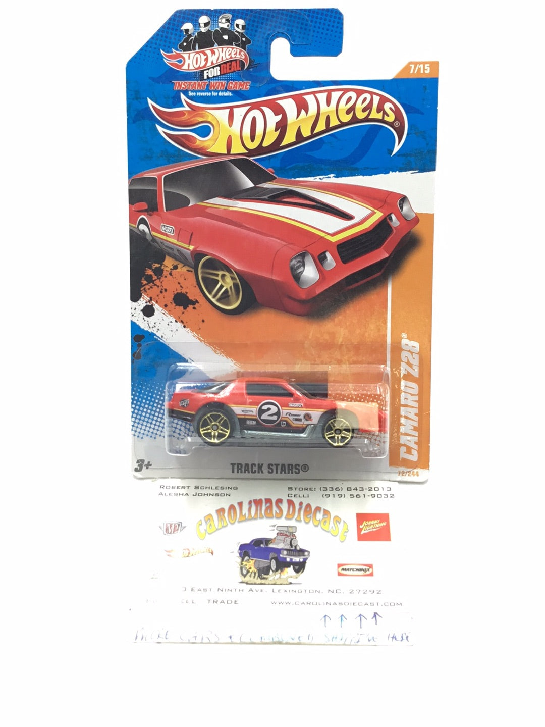 2011 Hot wheels #72 Camaro Z28 CC1