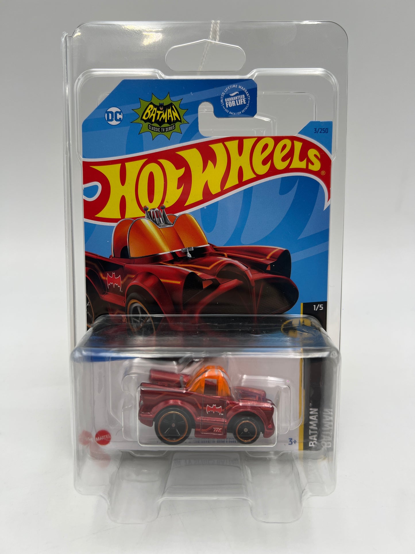 2023 Hot Wheels Super Treasure Hunt #3 Classic TV Series Batmobile Red W/Protector