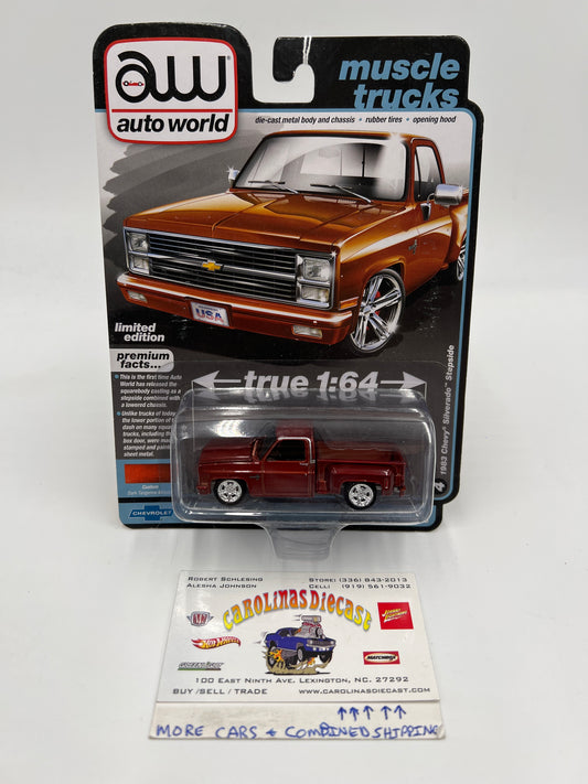 Auto World Muscle Trucks Release 1 Version B 1983 Chevy Silverado Stepside Dark tangerine metallic 181D