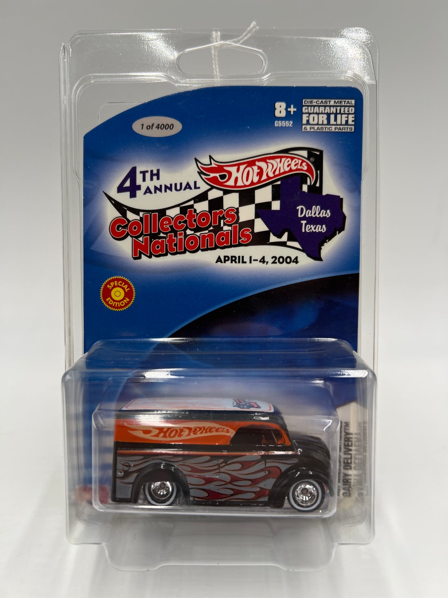 2004 Hot Wheels 4th Annual Collectors Nationals TX 1 of 4000 Dairy Delivery W/Protector
