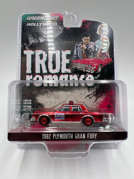 Greenlight Hollywood Series 43 True Romance Target CHASE 1982 Plymouth Gran Fury Chrome Red