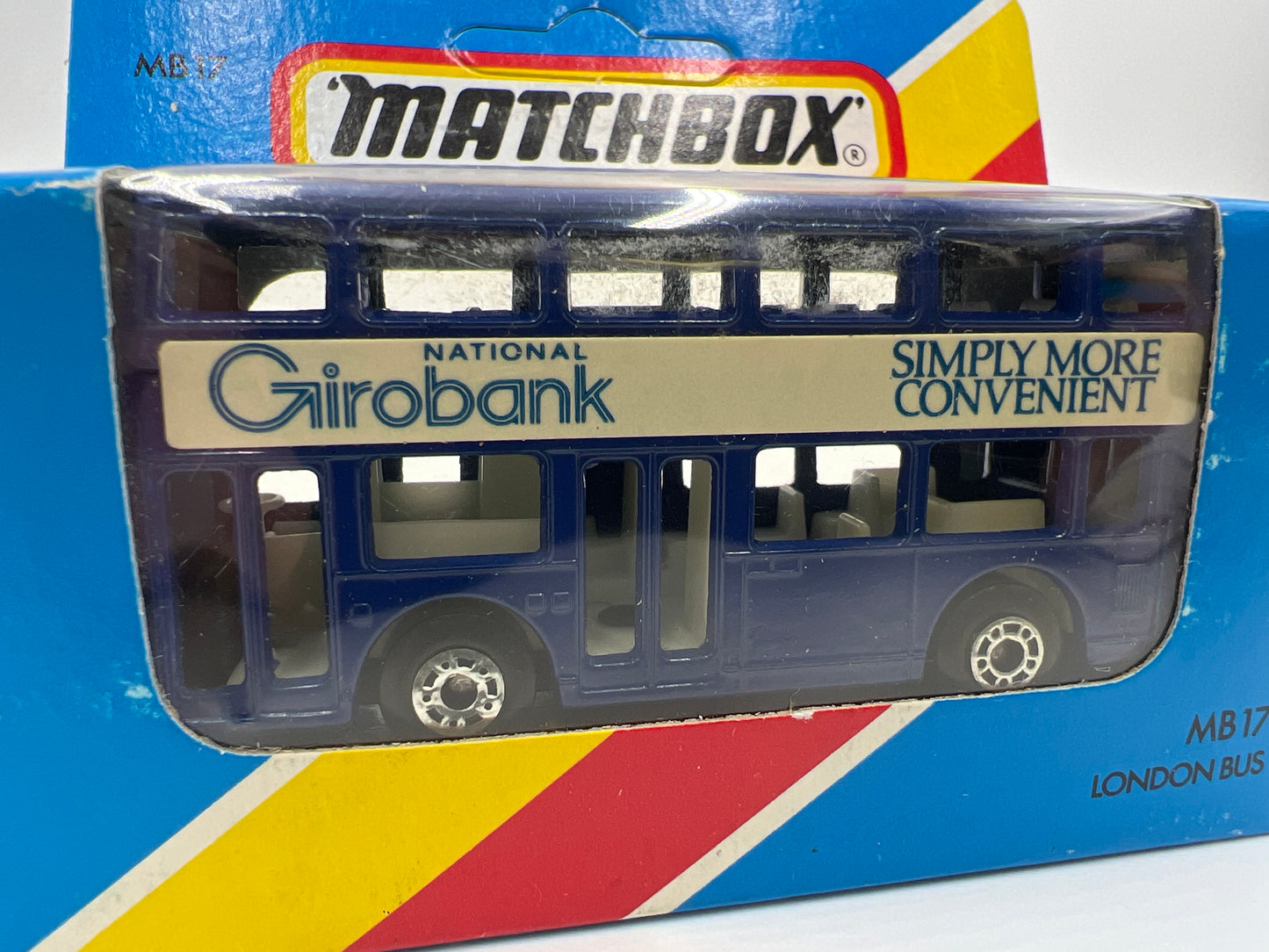 Matchbox Unpunched #17 National Girobank London Bus Blue