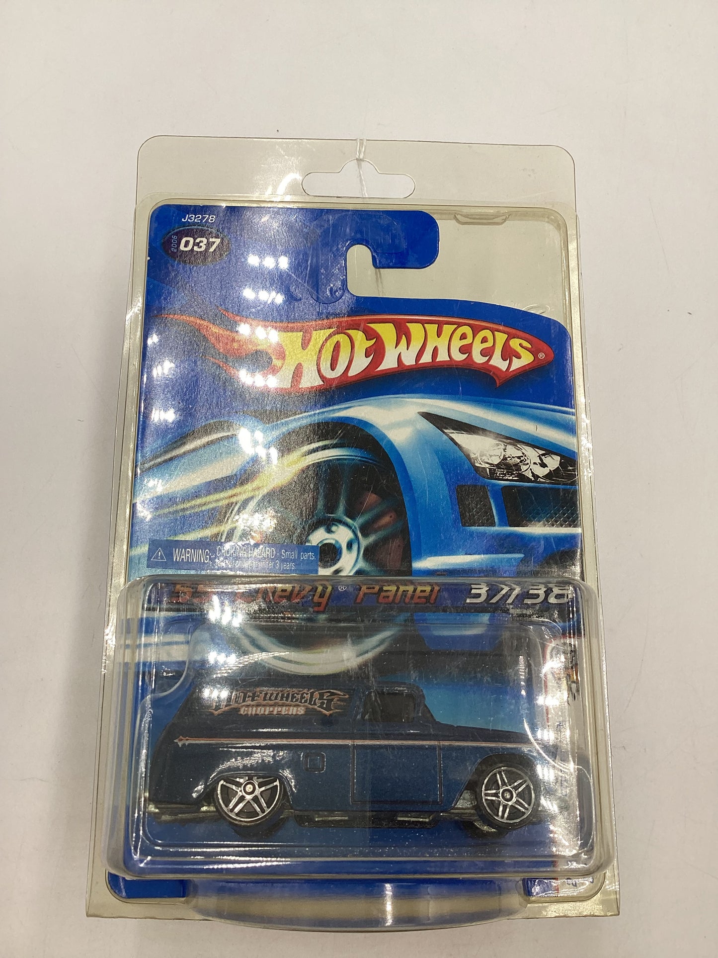 2006 Hot Wheels First Editions #037 55 Chevy Panel Blue with protector