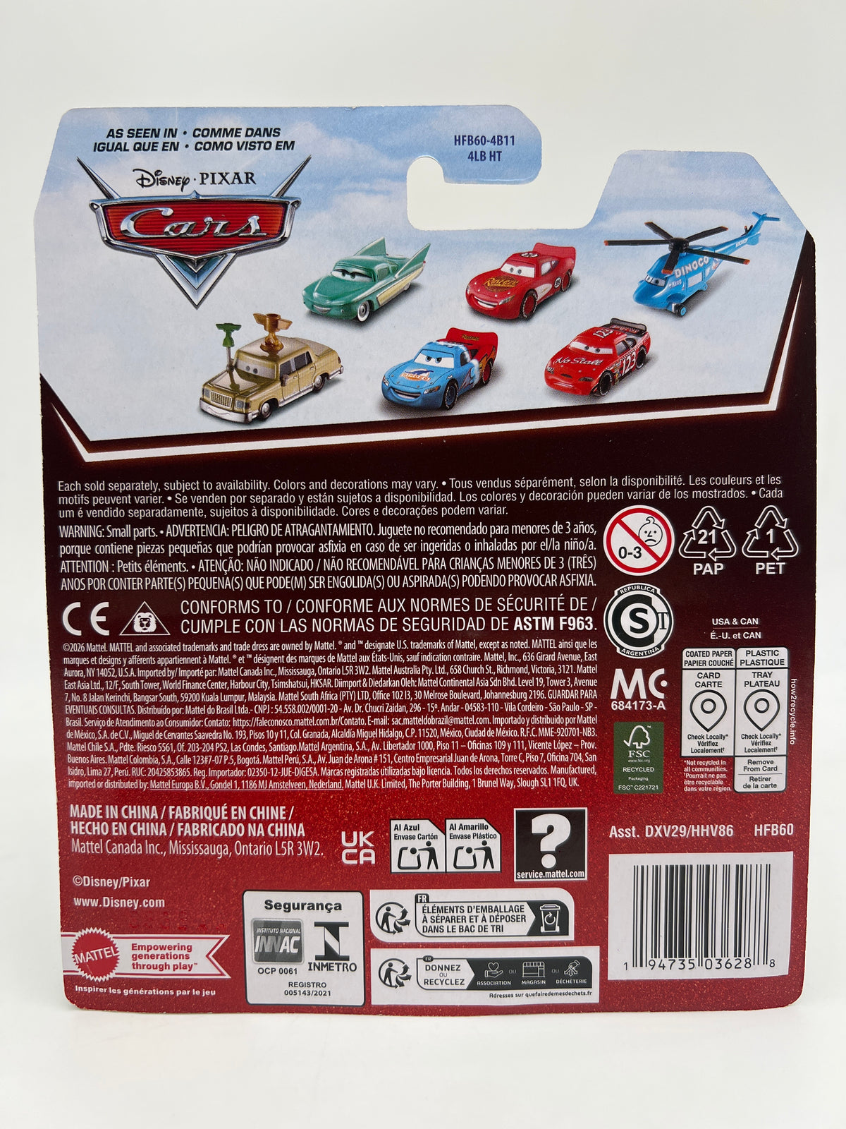 2026 Disney Pixar Cars 20 Years Dexter Hoover W/Checkered Flag 142B