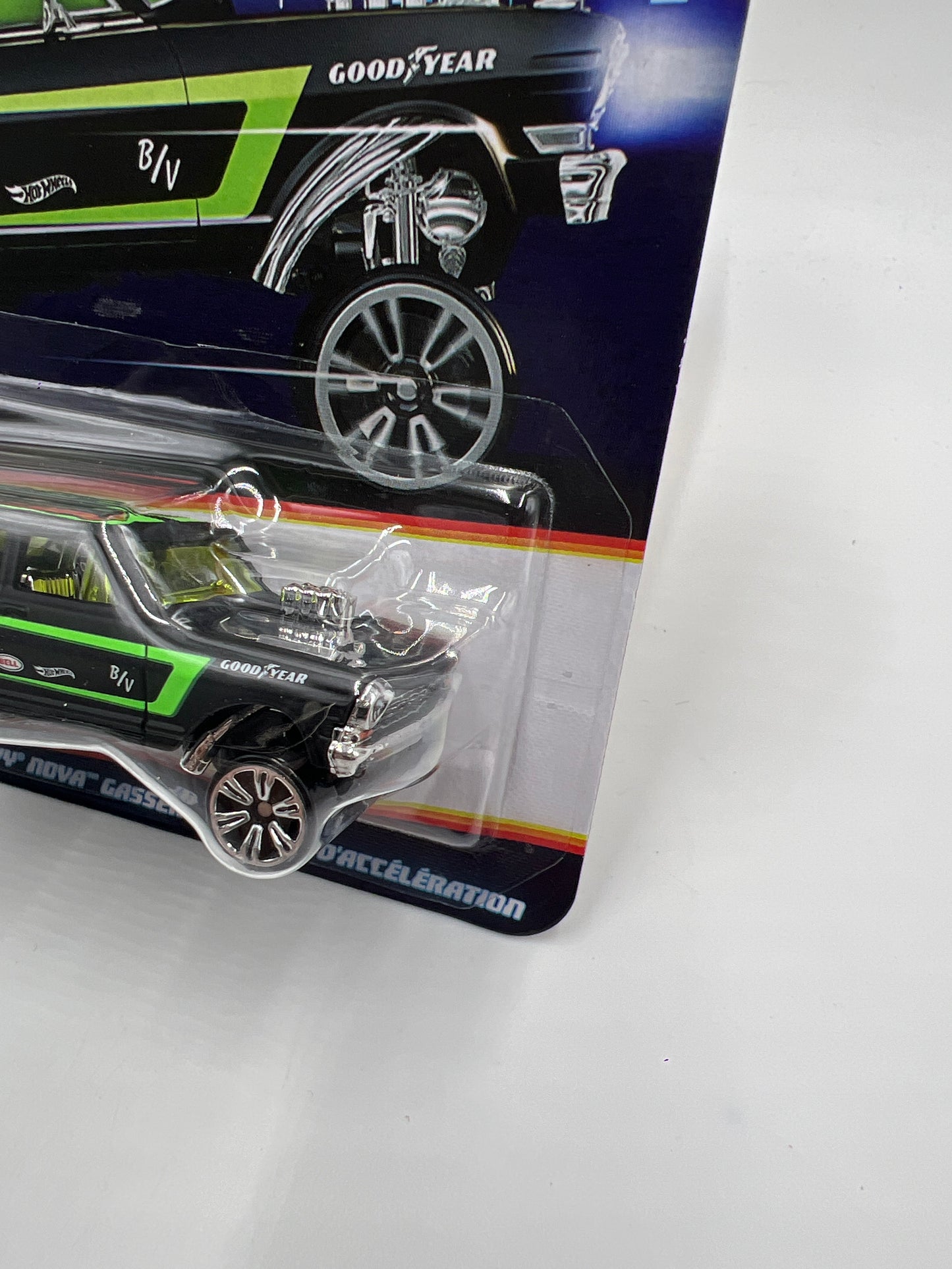 2026 Hot Wheels Neon Speeders #4 64 Chevy Nova Gasser Black 158E